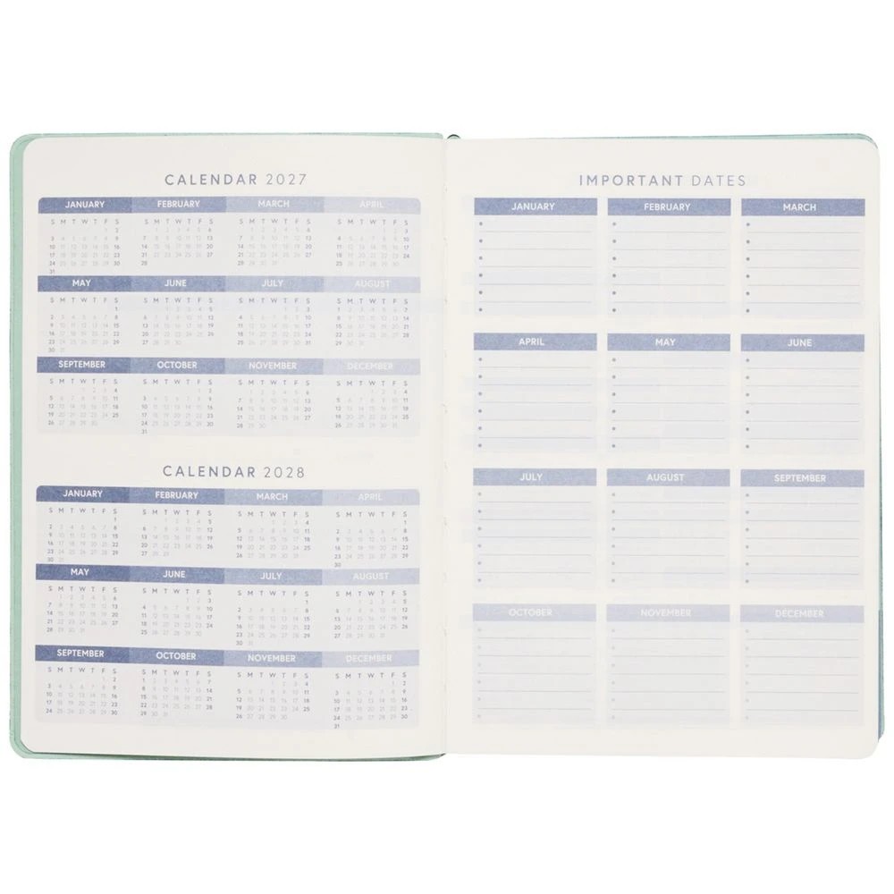 3 Officeworks A5 Day to Page 2027 Premium Diary Green/Navy, 3 of 7