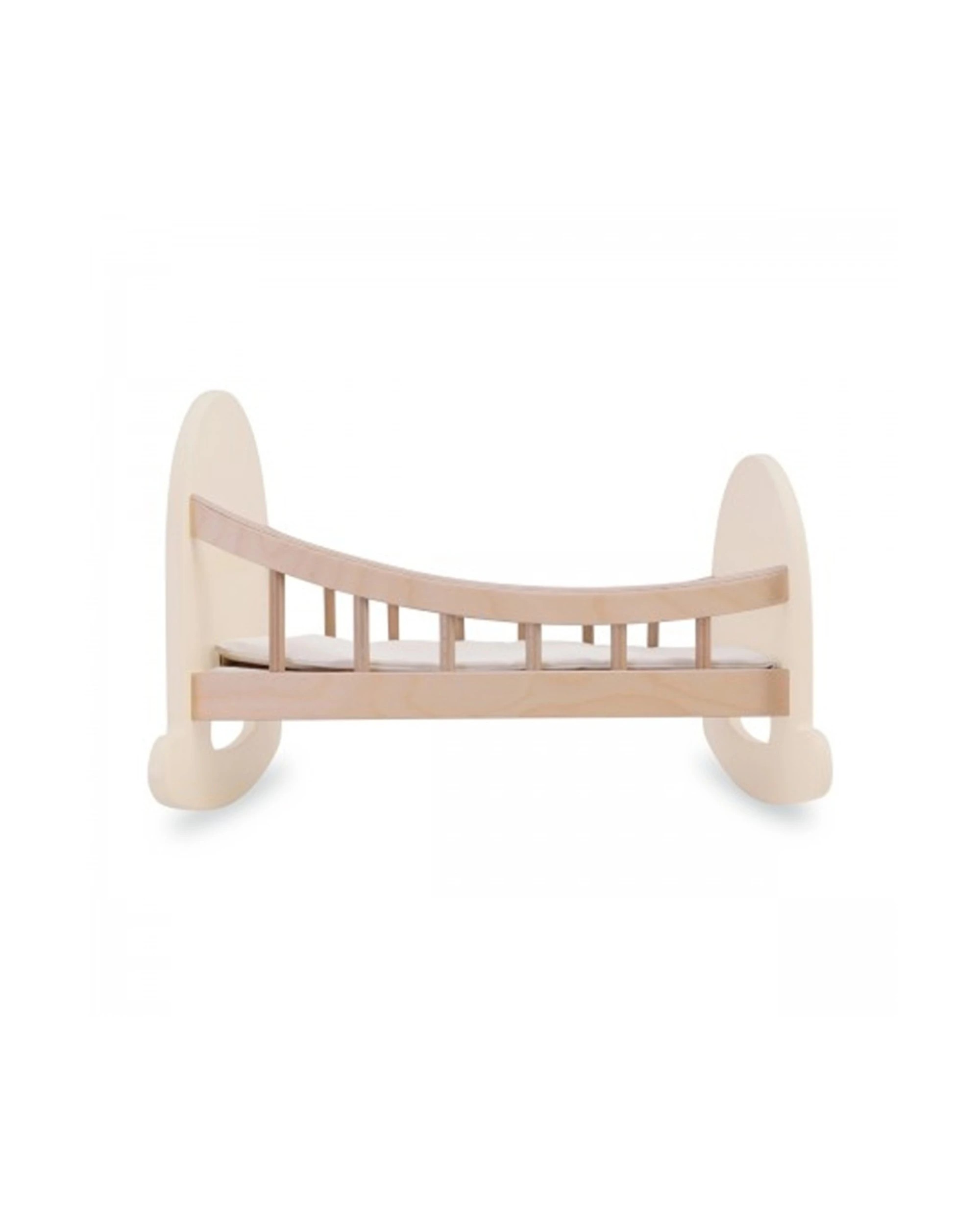 Kinderfeets Doll Crib Wooden Rocking Bed Kids Toy - Natural - Kmart