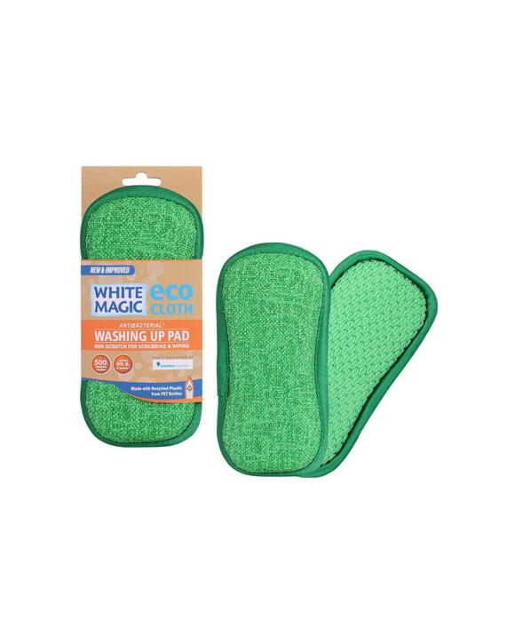 White Magic Double-Sided Dish Washing Reusable Scrubbing Pad - Green
