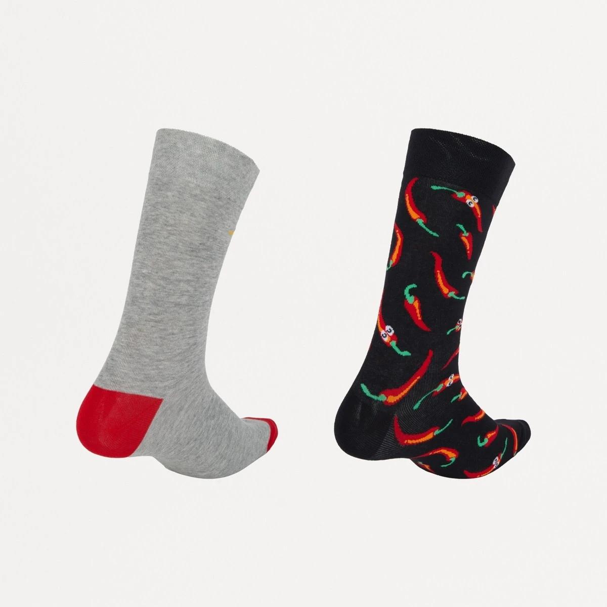 2 2 Pack Novelty Pattern Socks HOT STUFF, 2 of 3