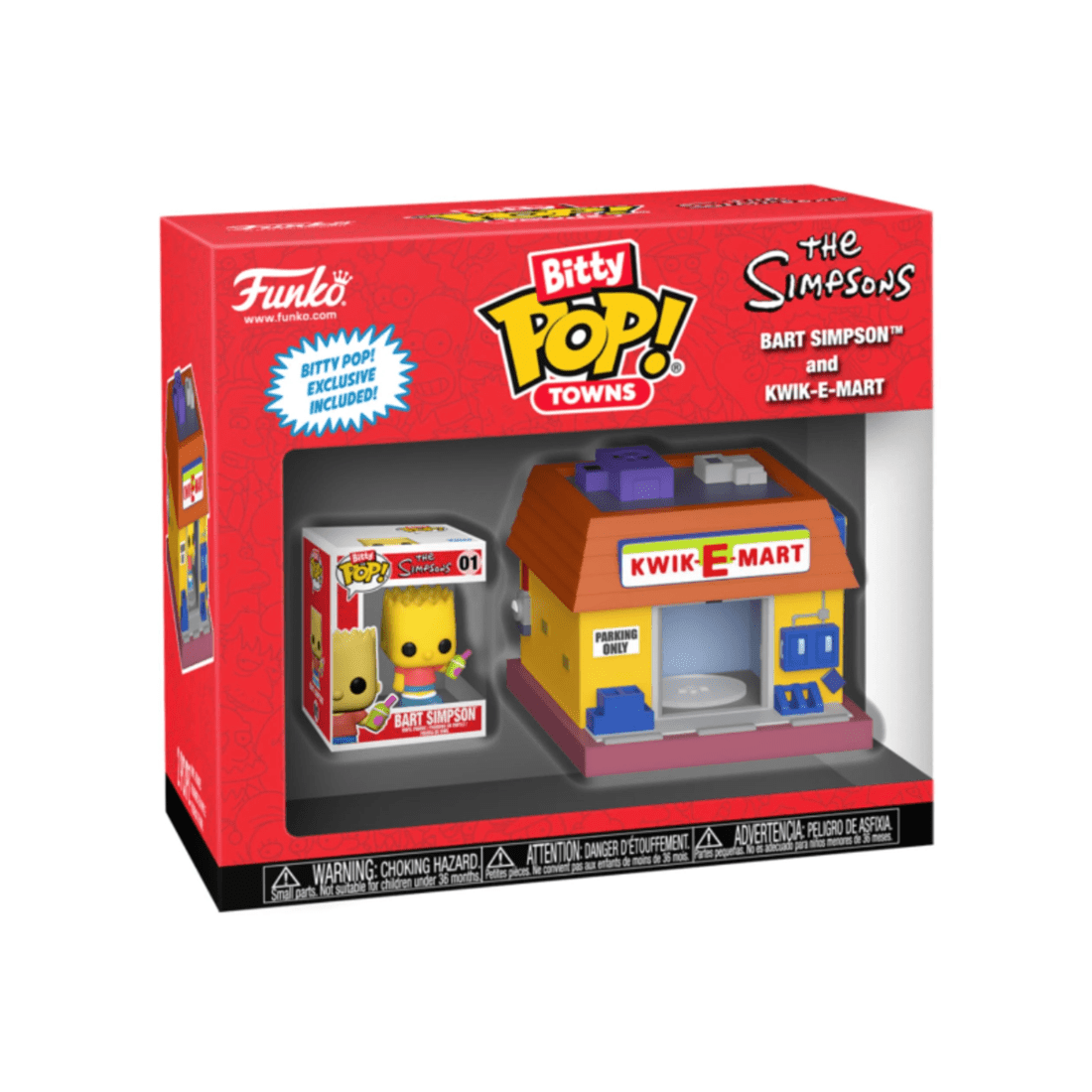 2 Funko The Simpsons Bart Simpson and Kwik-E-Mart Bitty Town Funko POP! Vinyl, 2 of 3