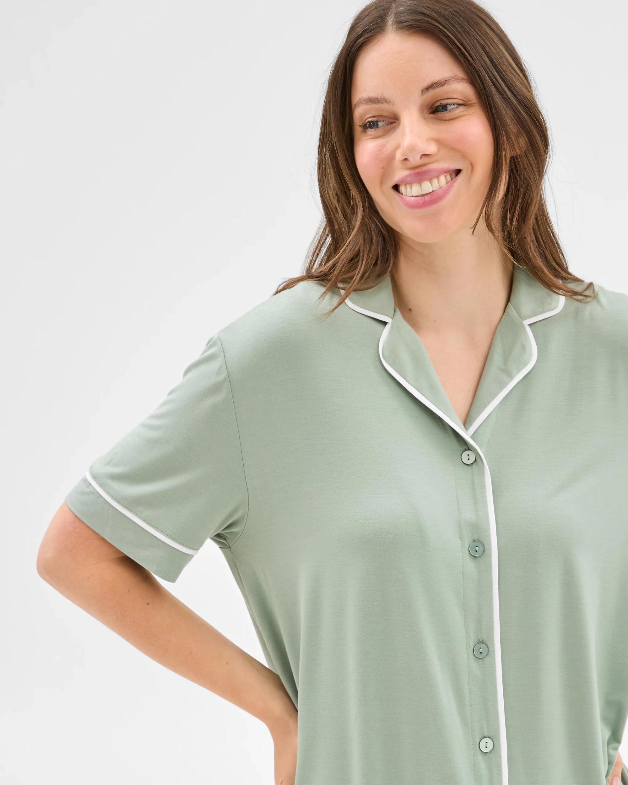 7 Target Woman Bamboo Short Sleeve Top and Pants Pyjama Set GREEN, 7 of 7