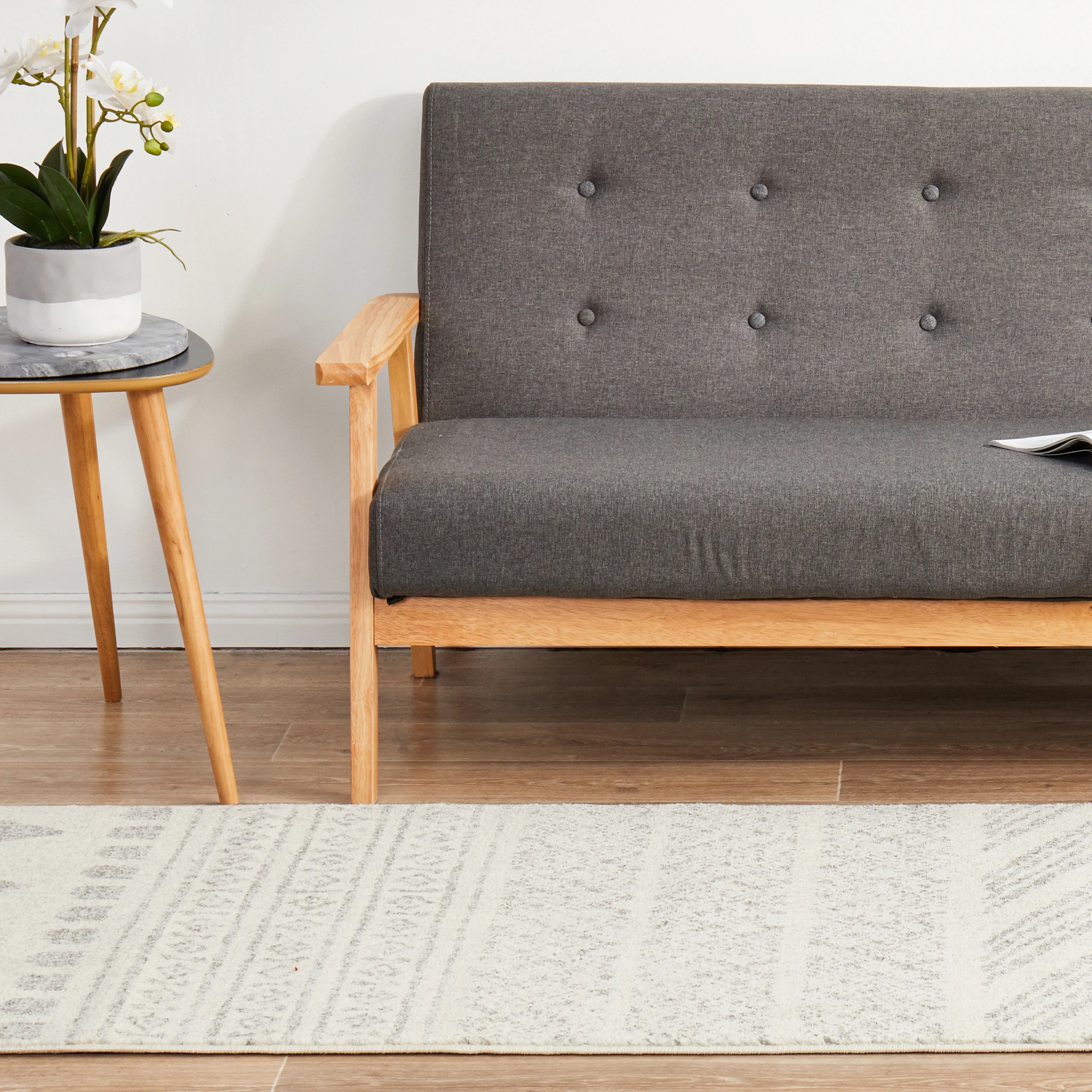 2 Common Ground Rugs Phantom 359 400x80cm - Large Runner Rug - Silver, 2 of 8
