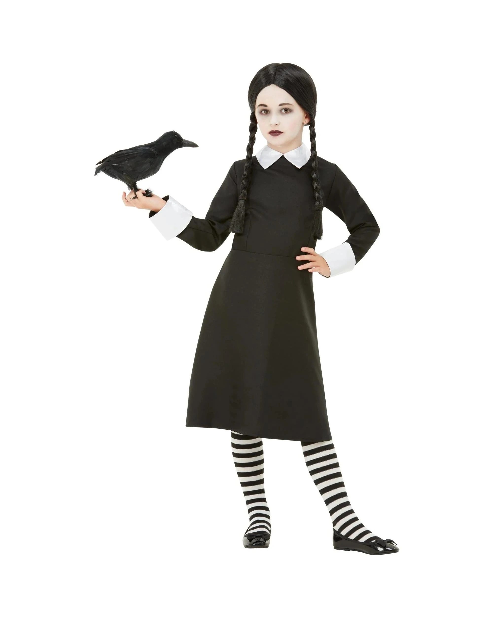 1 Gothic School Girl Black Dress Child Costume Size L 10-12 Years, 1 of 3