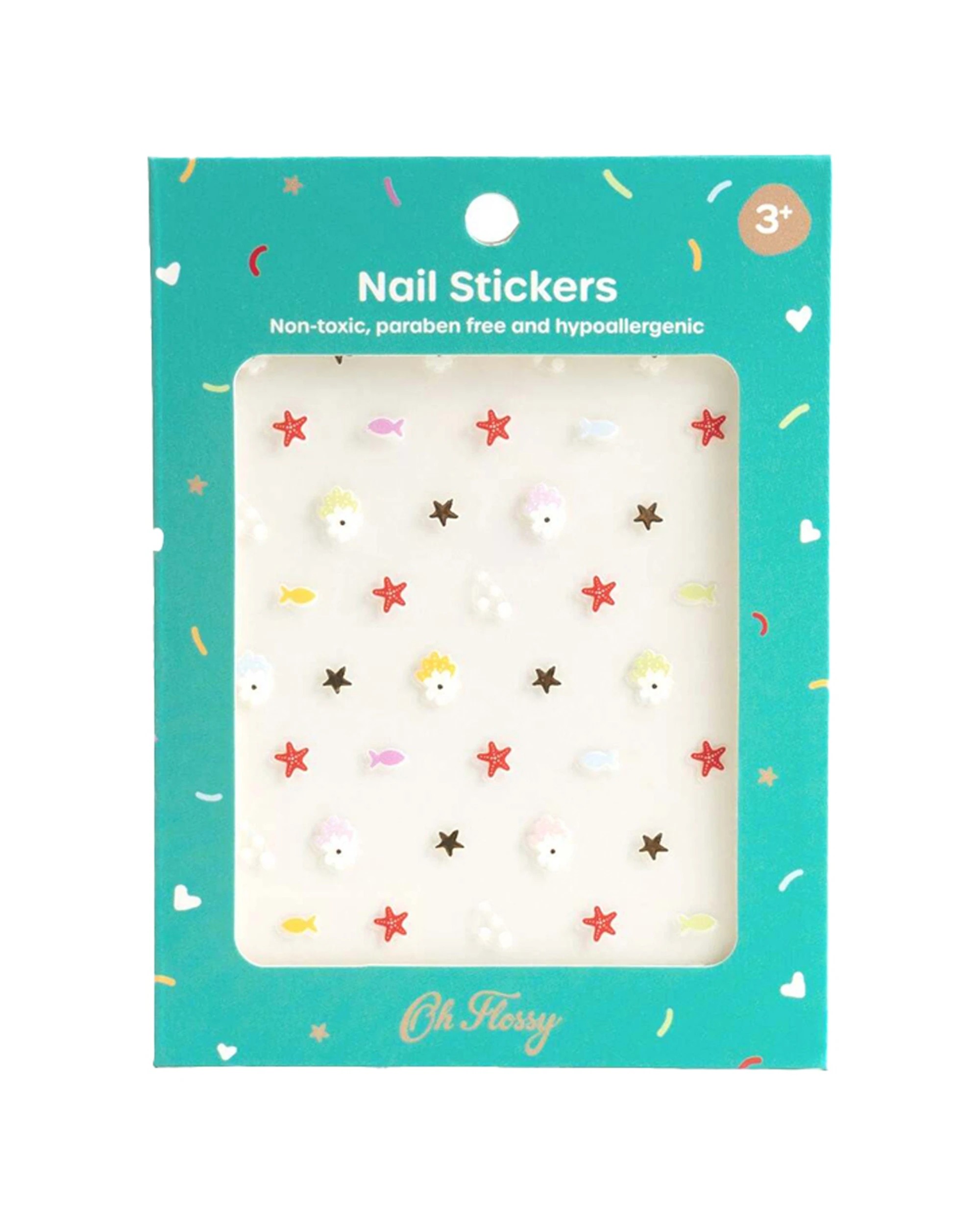2 OH FLOSSY Non-Toxic Kids Nail Stickers Design Under The Sea - Multi, 2 of 3