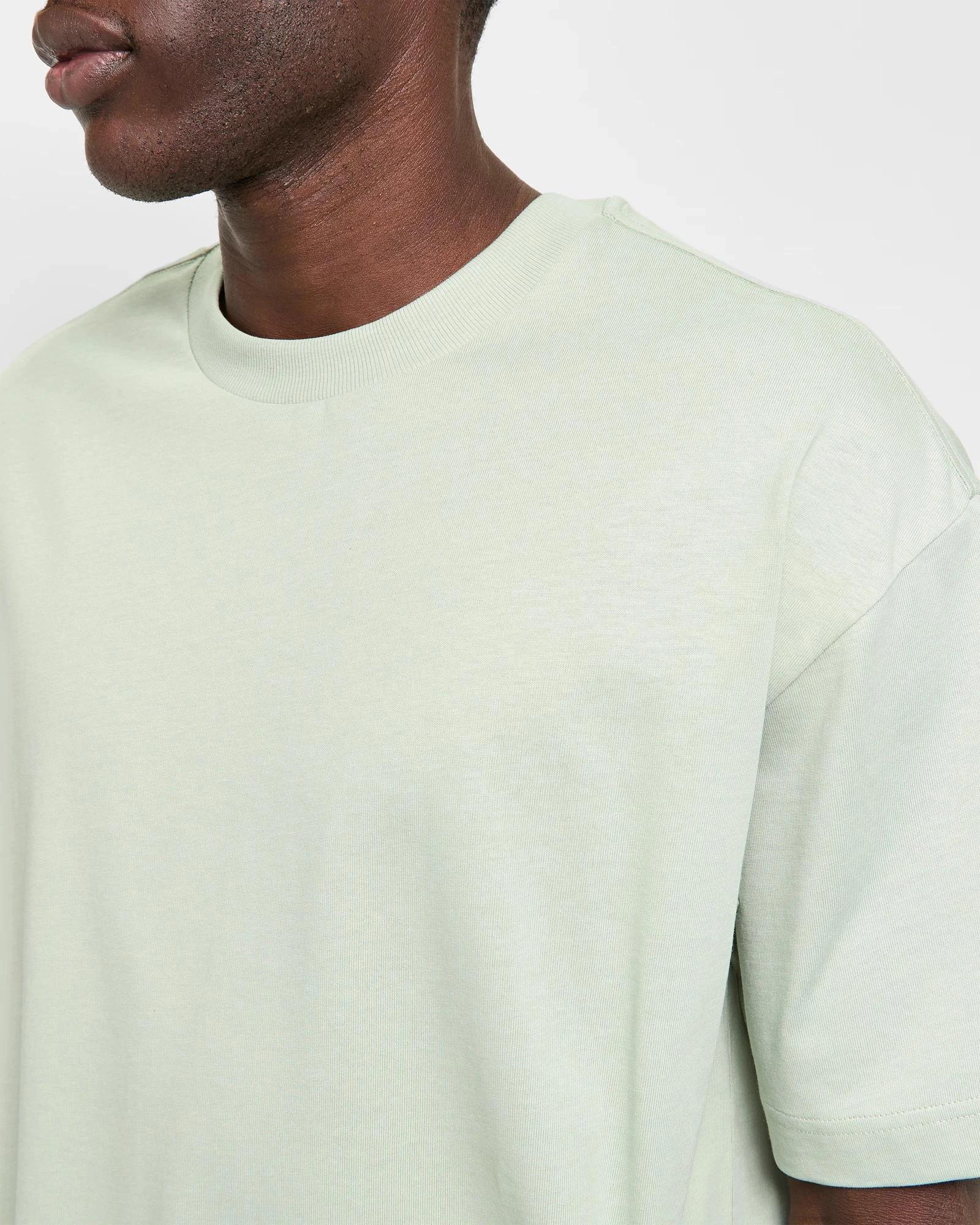 5 Commons Australian Cotton Oversized Heavy Core T-Shirt AQUA/GREY, 5 of 7