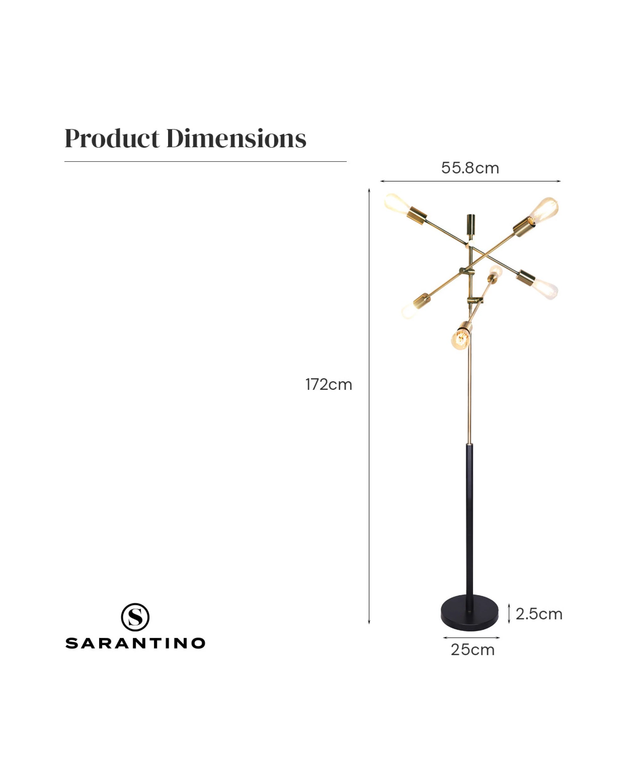 9 Sarantino 6-Light Metal Sputnik Floor Lamp, 9 of 10