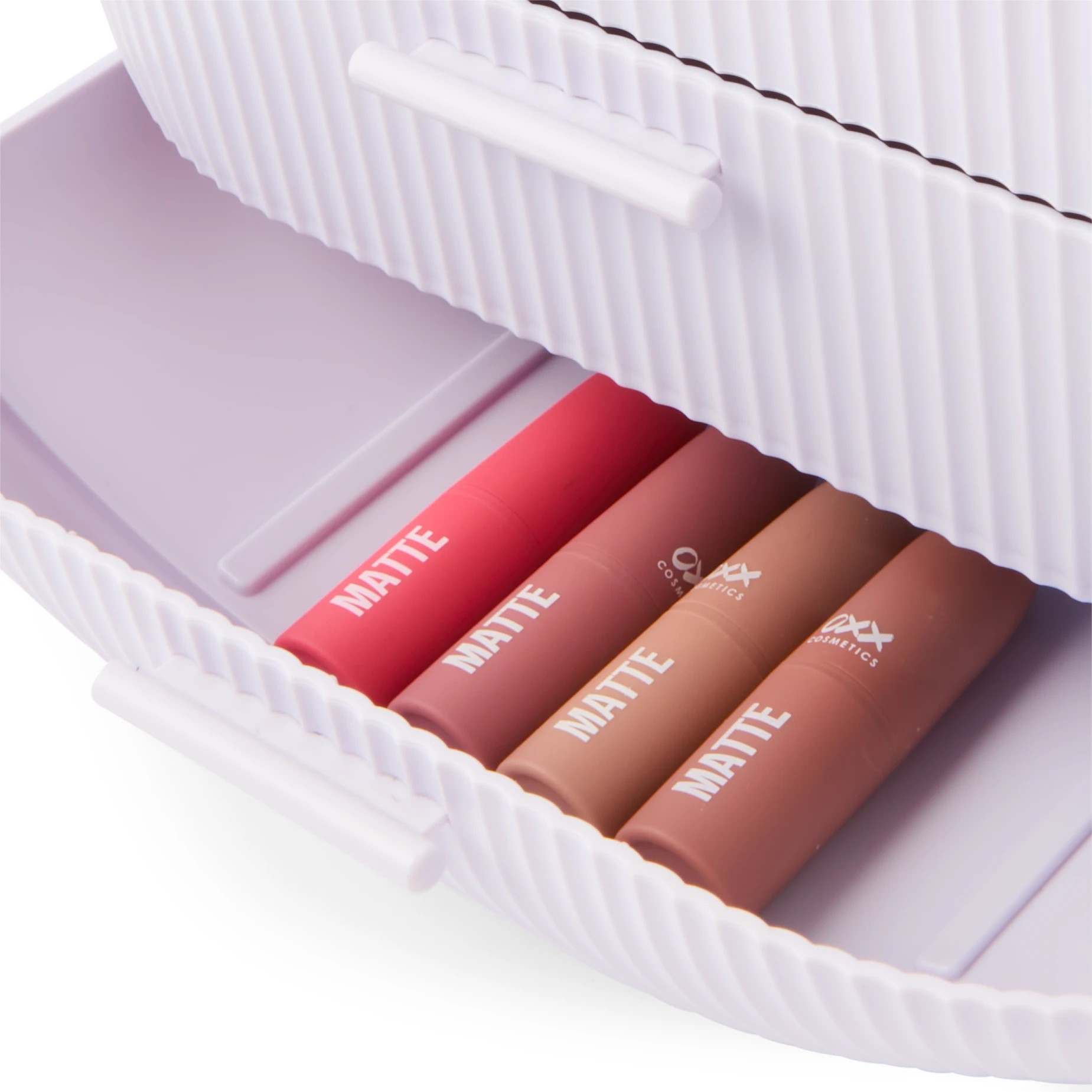 7 Cosmetic Organiser with Drawer - Lilac, 7 of 10