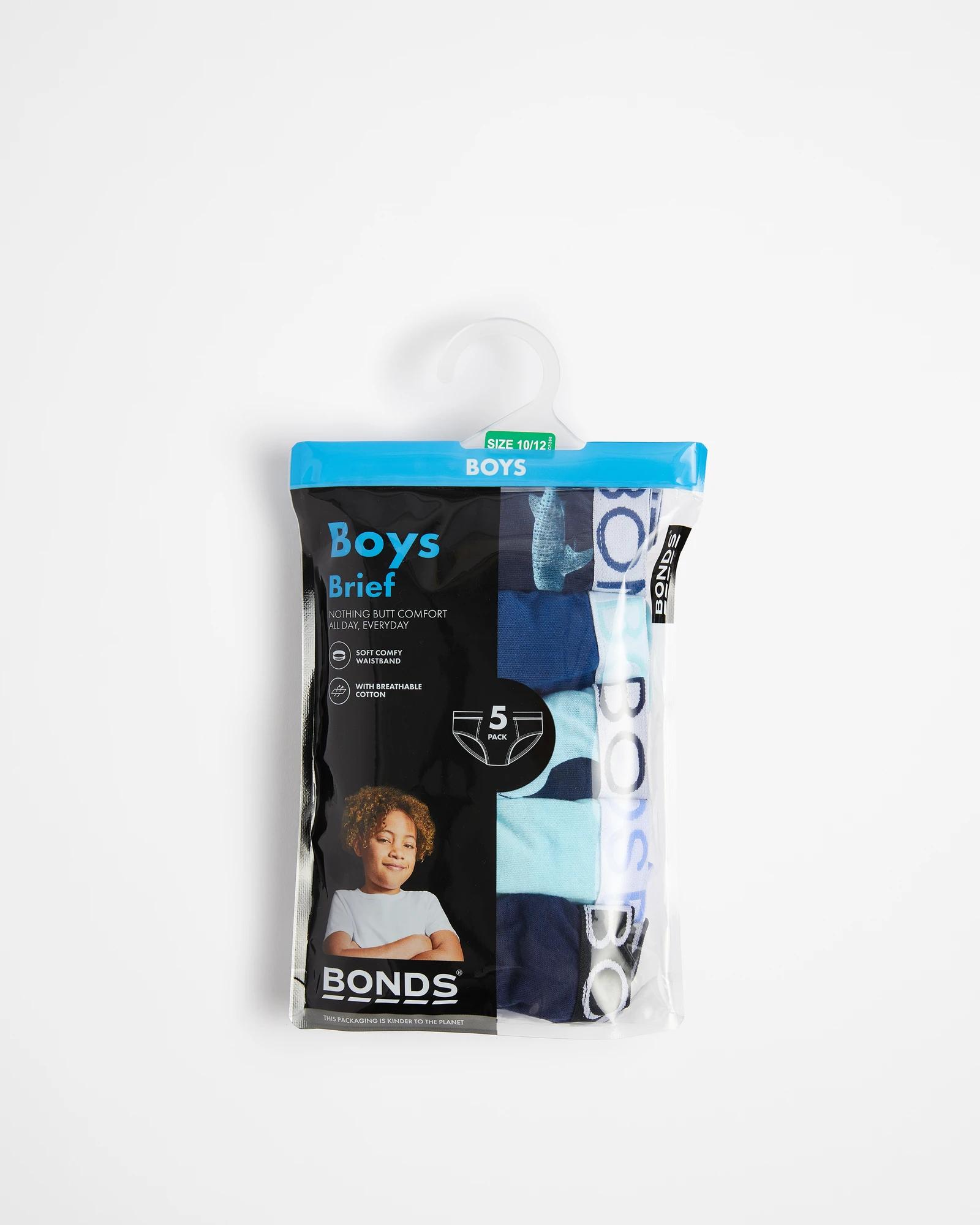 2 Bonds Boys Briefs 5 Pack BLUE SHARK, 2 of 5