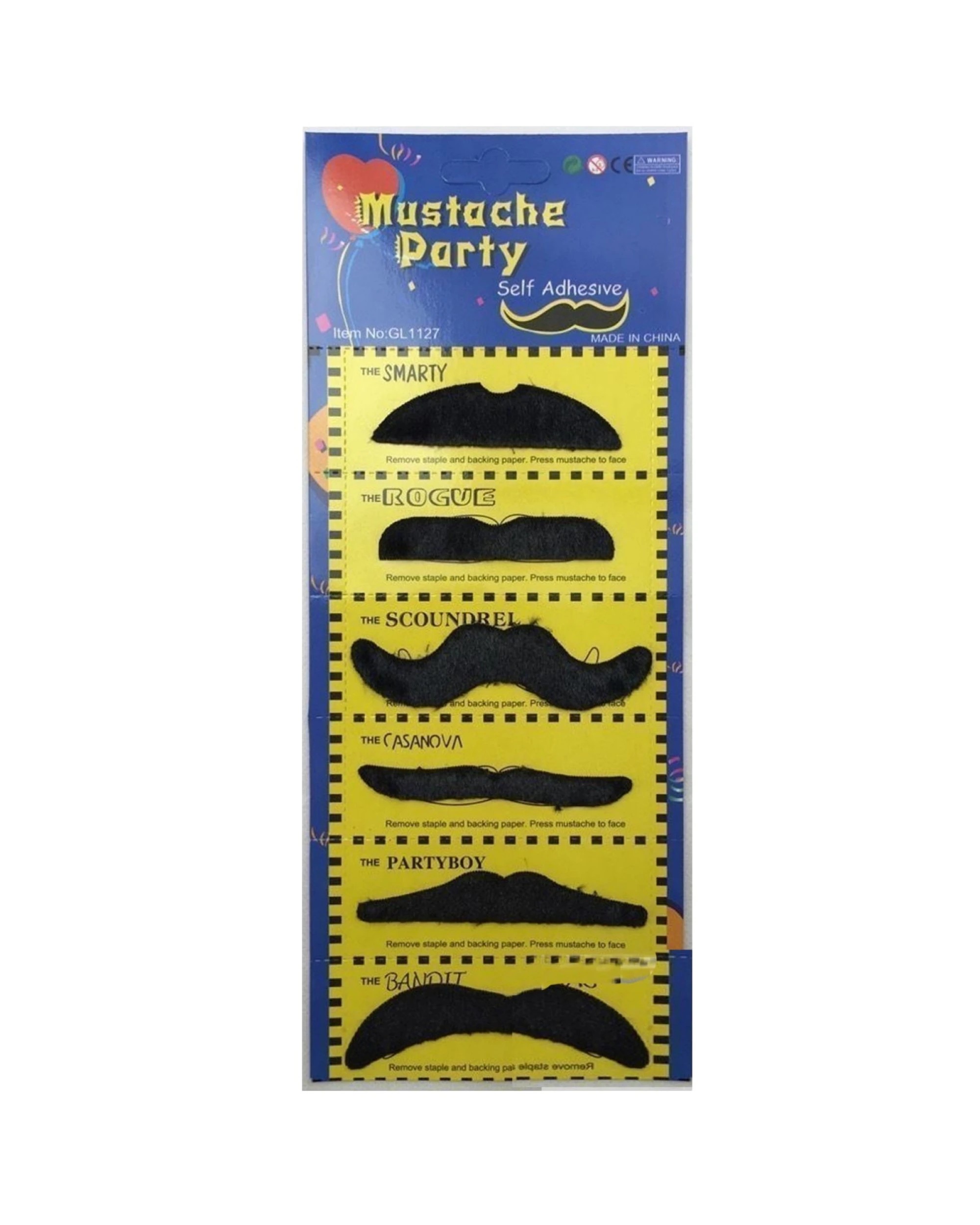8 BR Costumes Rainbow Umbrella Hat Set with 70s Moustache Costume Props, 8 of 10