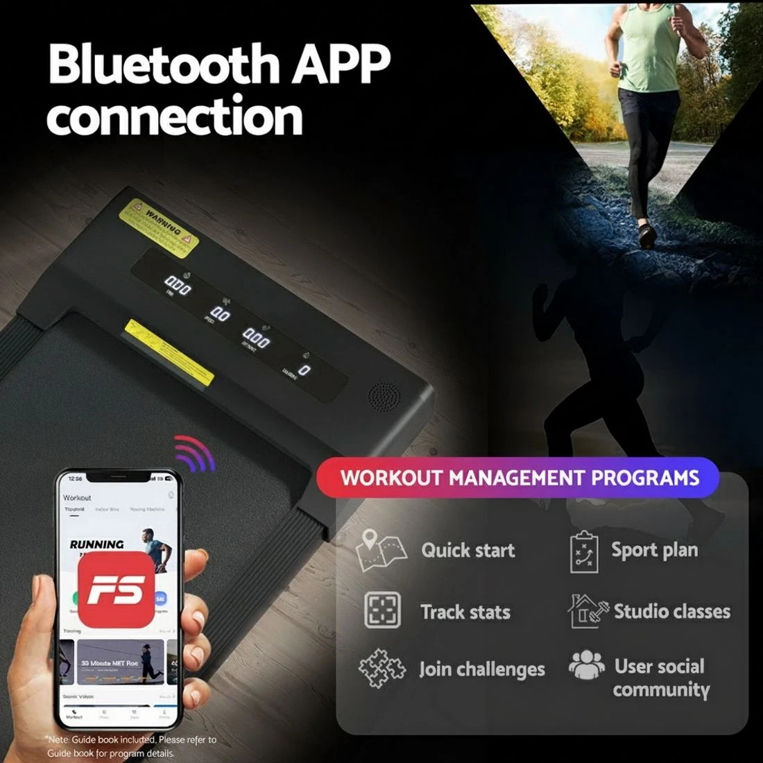 6 Artiss Electric Treadmill with 120cm Automatic Standing Desk Walking Pad 400mm - Multi, 6 of 9