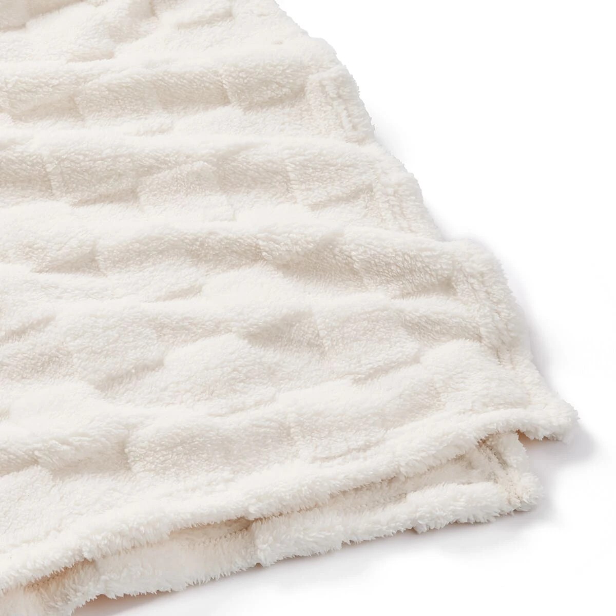 5 Soft Check Throw - Off White, 5 of 6