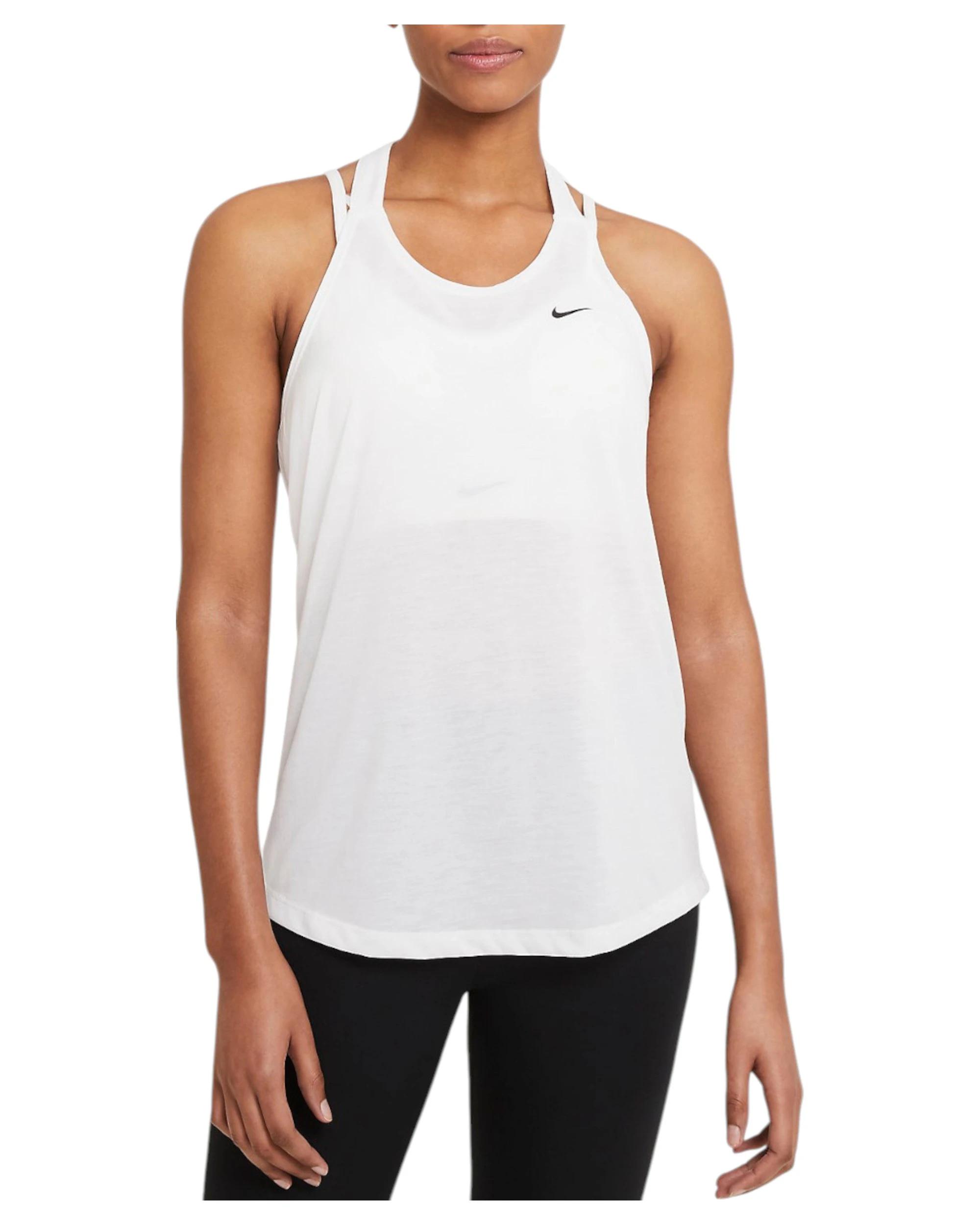 1 Nike Womens White/Black Elastika Dry-Fit Tank Top WHITE/BLACK, 1 of 1
