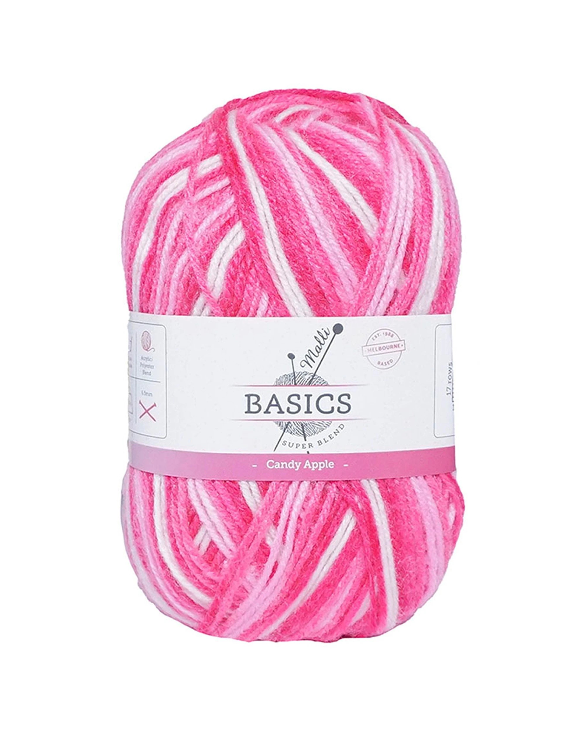 Malli 10pc Blend Basic 100g Acrylic Poly Yarn Knitting Crochet Pack ...