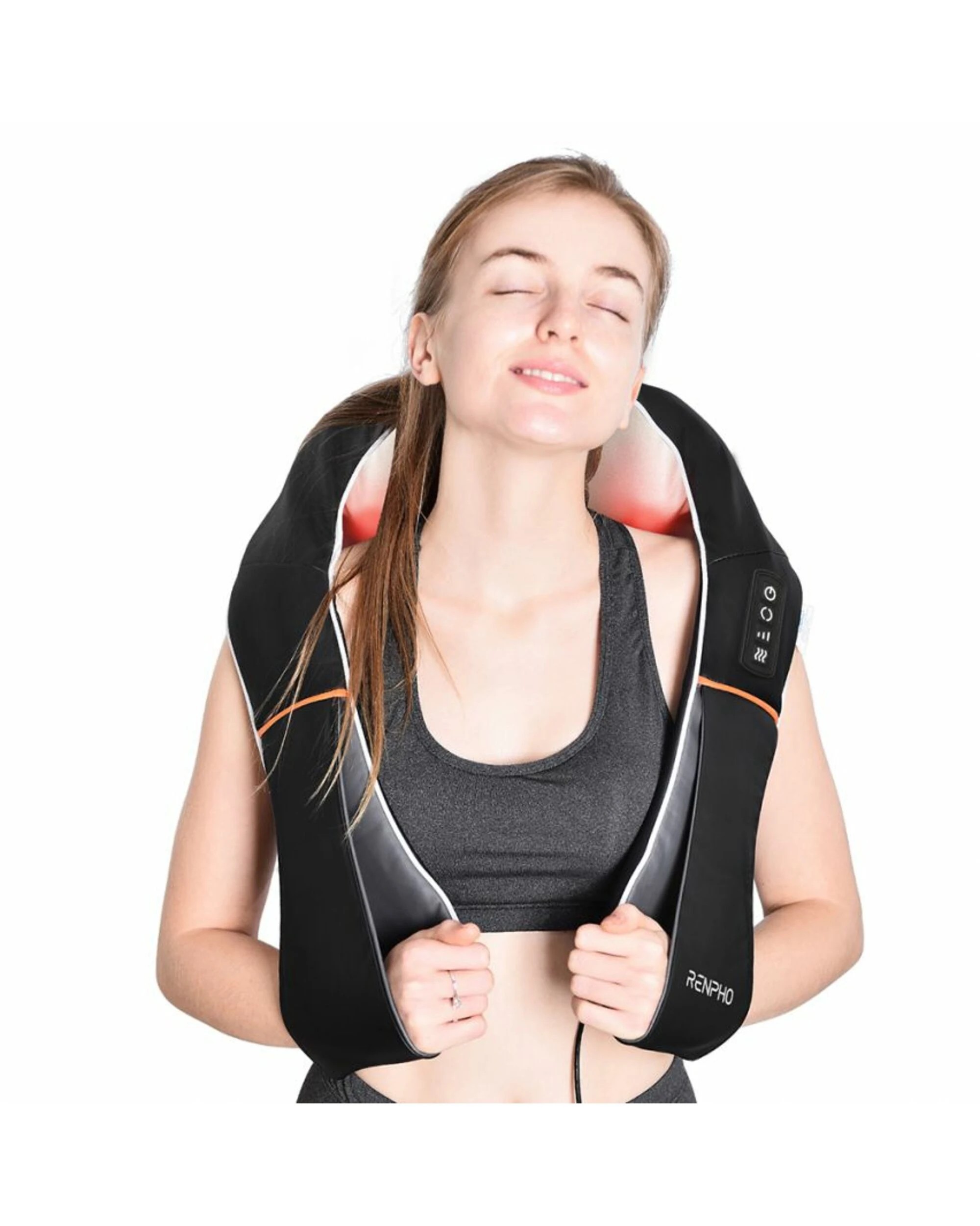 2 Renpho Neck And Shoulder Back Massager With Heat, Shiatsu 8 Nodes 3 Speeds 45oc, 2 of 10