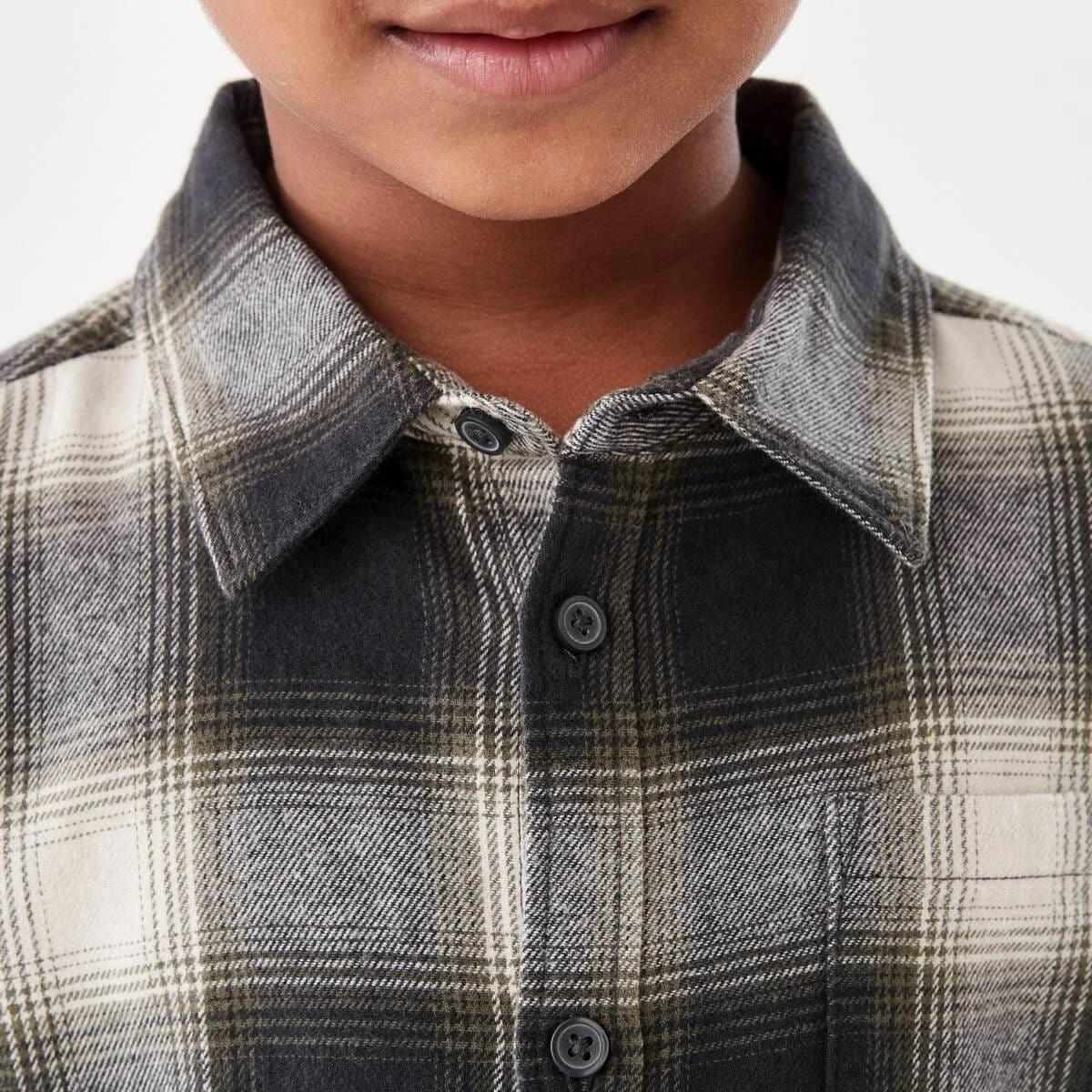 4 Yarn Dyed Flannel Shirt Grn Check, 4 of 9