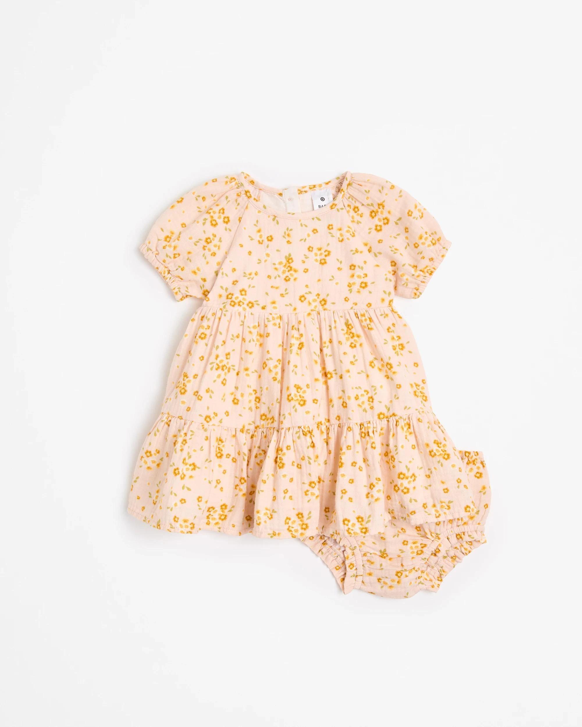 1 Target Baby Baby Cotton Muslin Dress and Bloomer Set 2 Piece FLORAL, 1 of 3