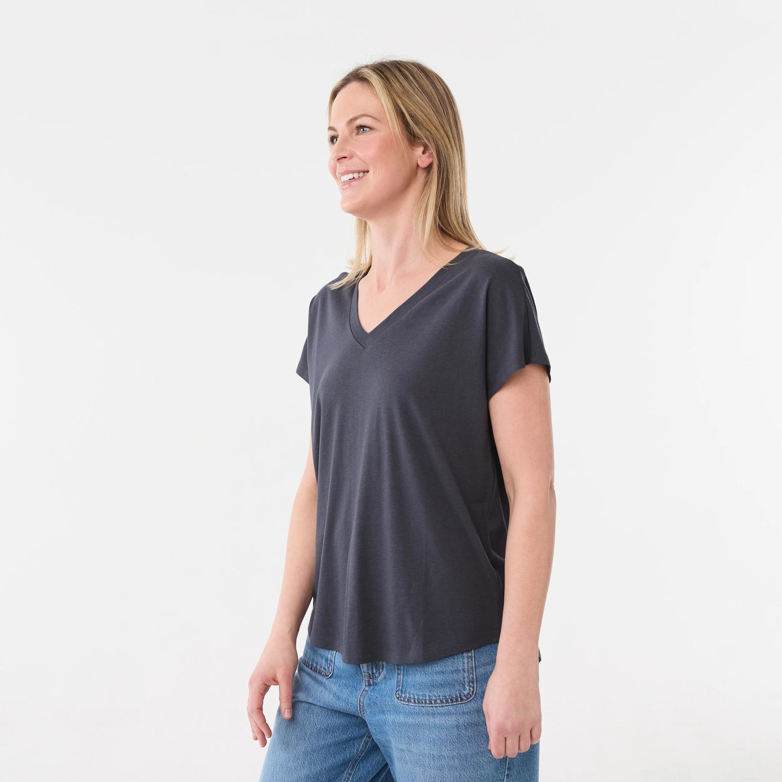 2 Short Extended Sleeve V-Neck T-shirt NINE IRON, 2 of 5