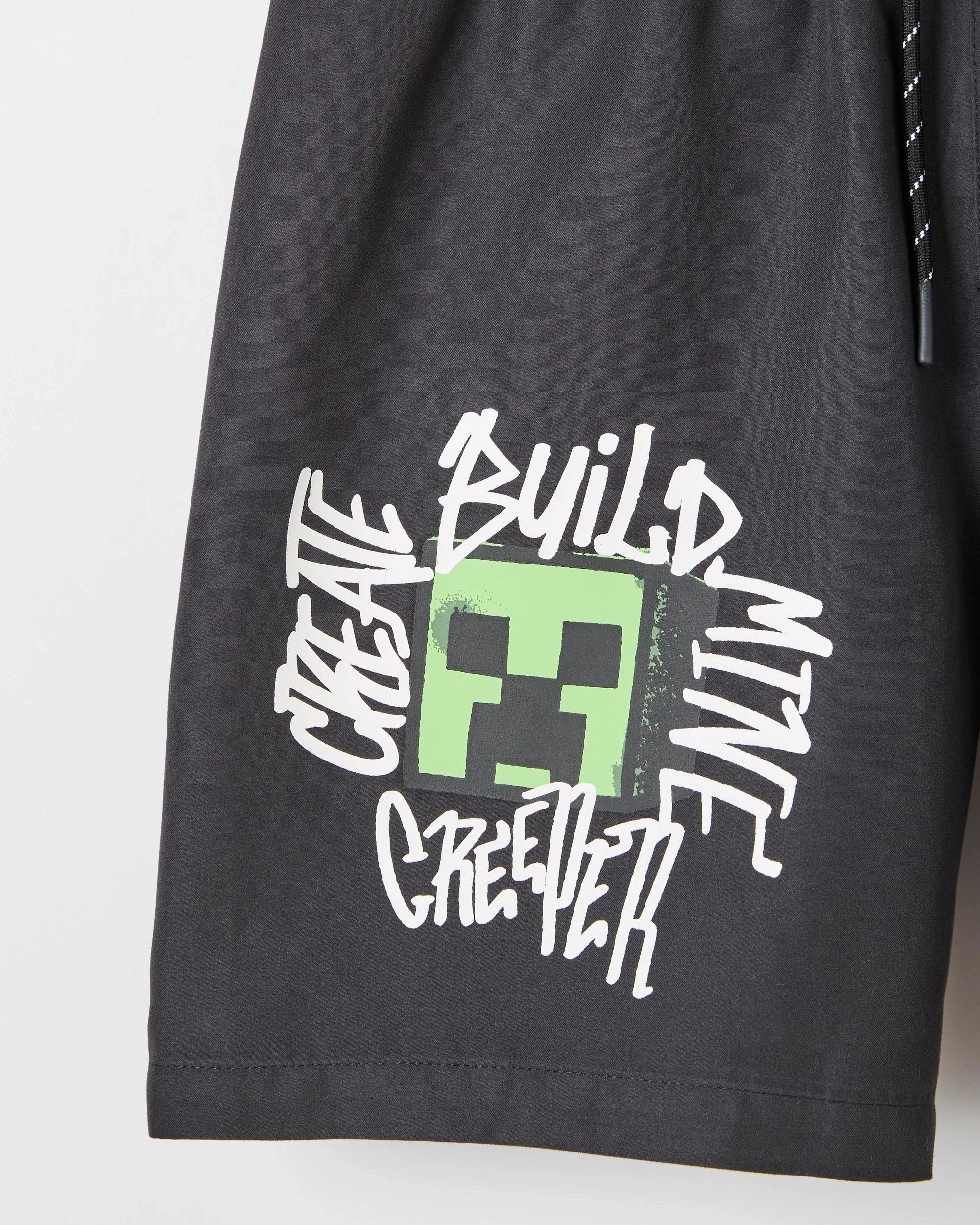 3 Minecraft Swim Boardshorts CHARCOAL, 3 of 3