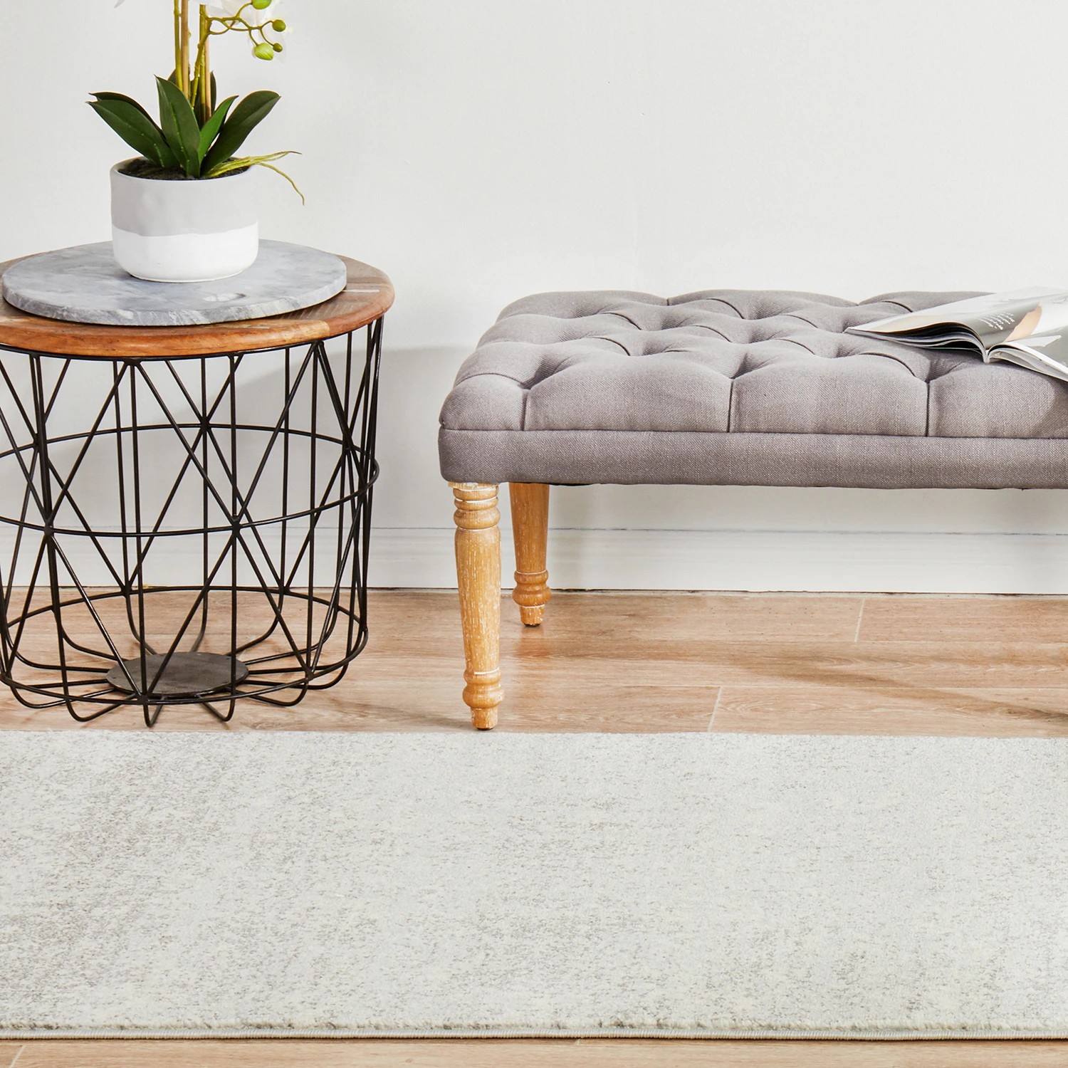 4 Common Ground Rugs Encore 252 300x80cm - Medium Runner Power Loomed Pet Friendly Rug - Silver, 4 of 9