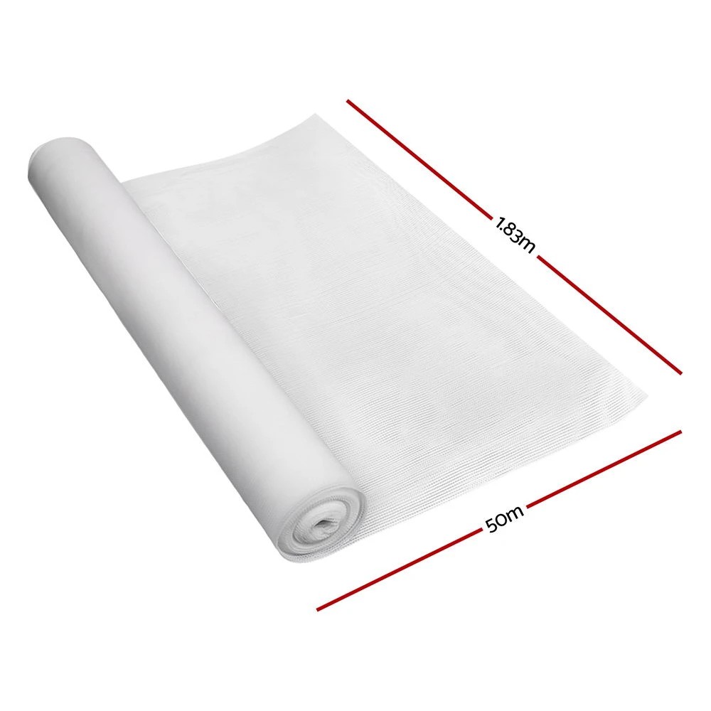 2 Instahut 50% Shade Cloth 1.83x50m Shadecloth Garden - White, 2 of 6
