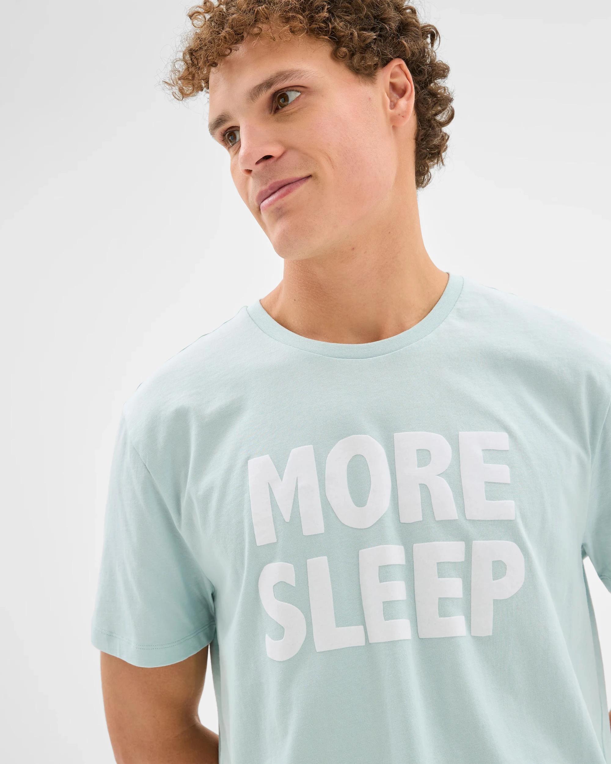 3 Australian Cotton Sleep T-Shirt - Maxx BLUE MORE SLEEP, 3 of 5