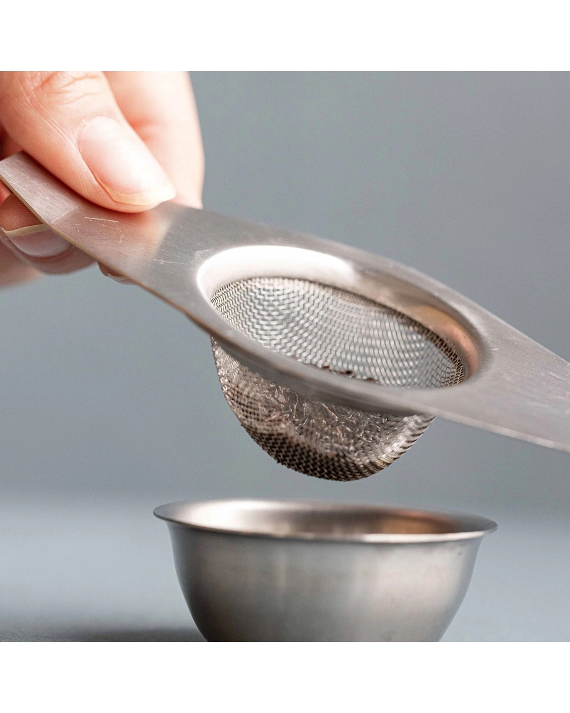 2 La Cafetiere 2x 12cm Single Cup Stainless Steel Tea Strainer With Drip Bowl - Silver, 2 of 3
