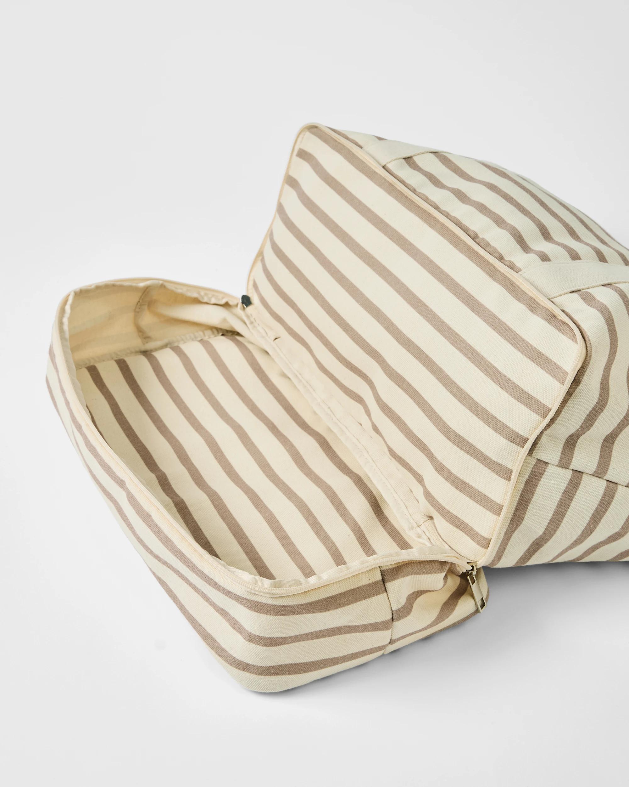 4 Woven Canvas Weekender Bag Nat Strp, 4 of 7