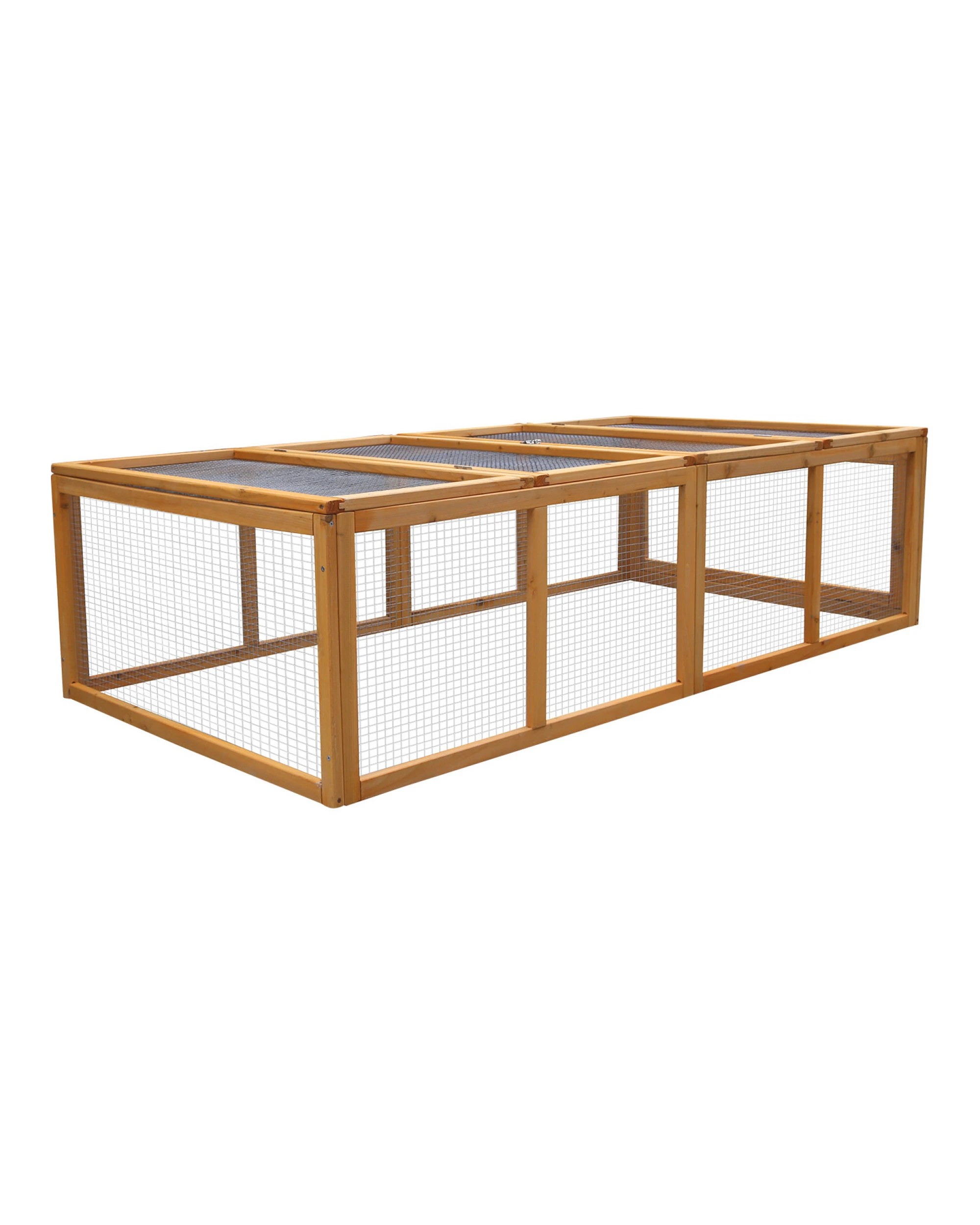1 Furtastic Rectangular Wooden Chicken Coop and Rabbit Hutch - Brown, 1 of 6