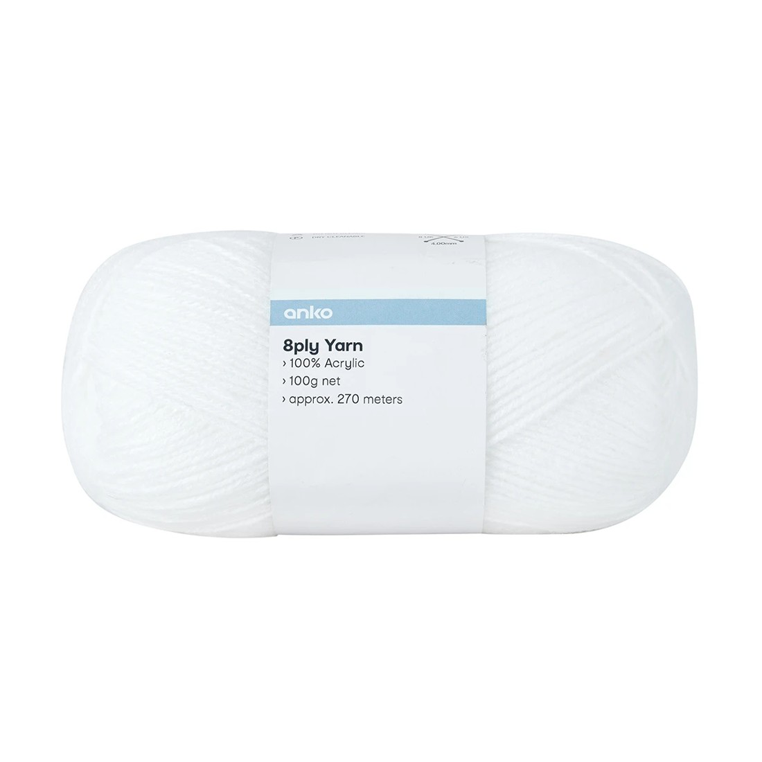 1 8 Ply Classic Acrylic Yarn - White, 1 of 6