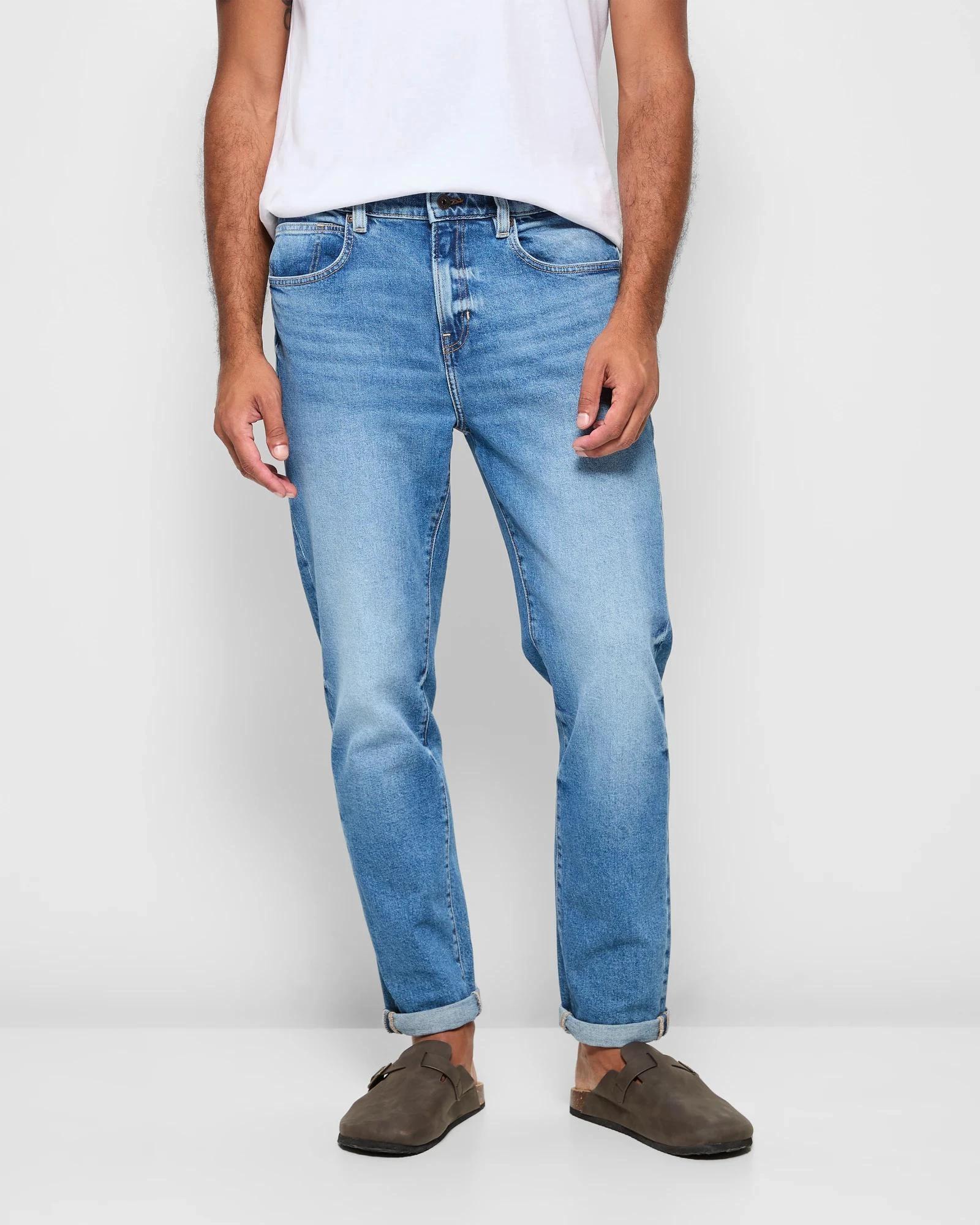 1 Target Denim Tapered Denim Jeans MIDDLE BLUE, 1 of 4