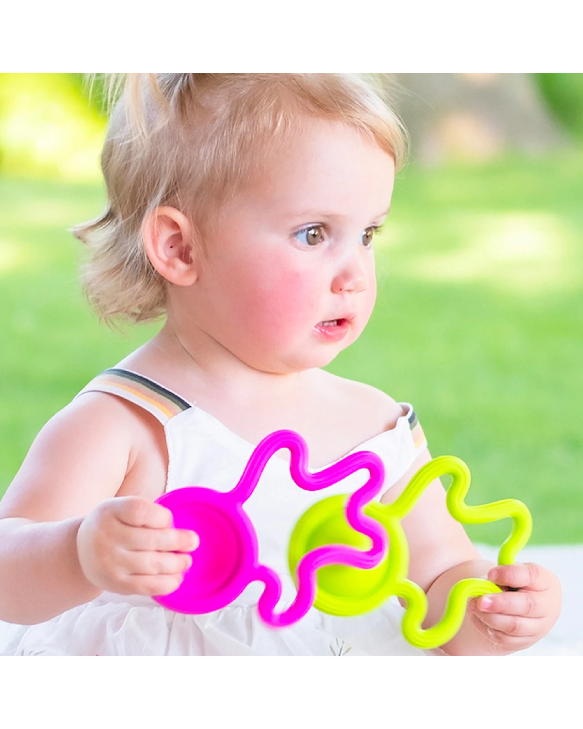 3 Fat Brain Toy Co. Lil Dimpl Newborn Baby Toddler Silicone Teether Toy - Multi, 3 of 3