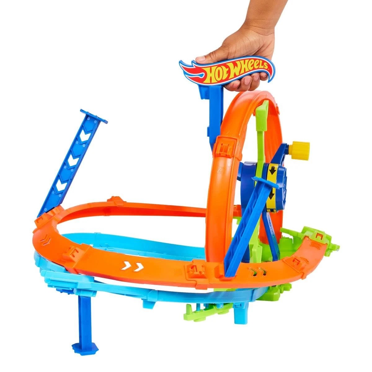 6 Hot Wheels Stunt Tracks Rapid Launch & Loop Playset, 6 of 6