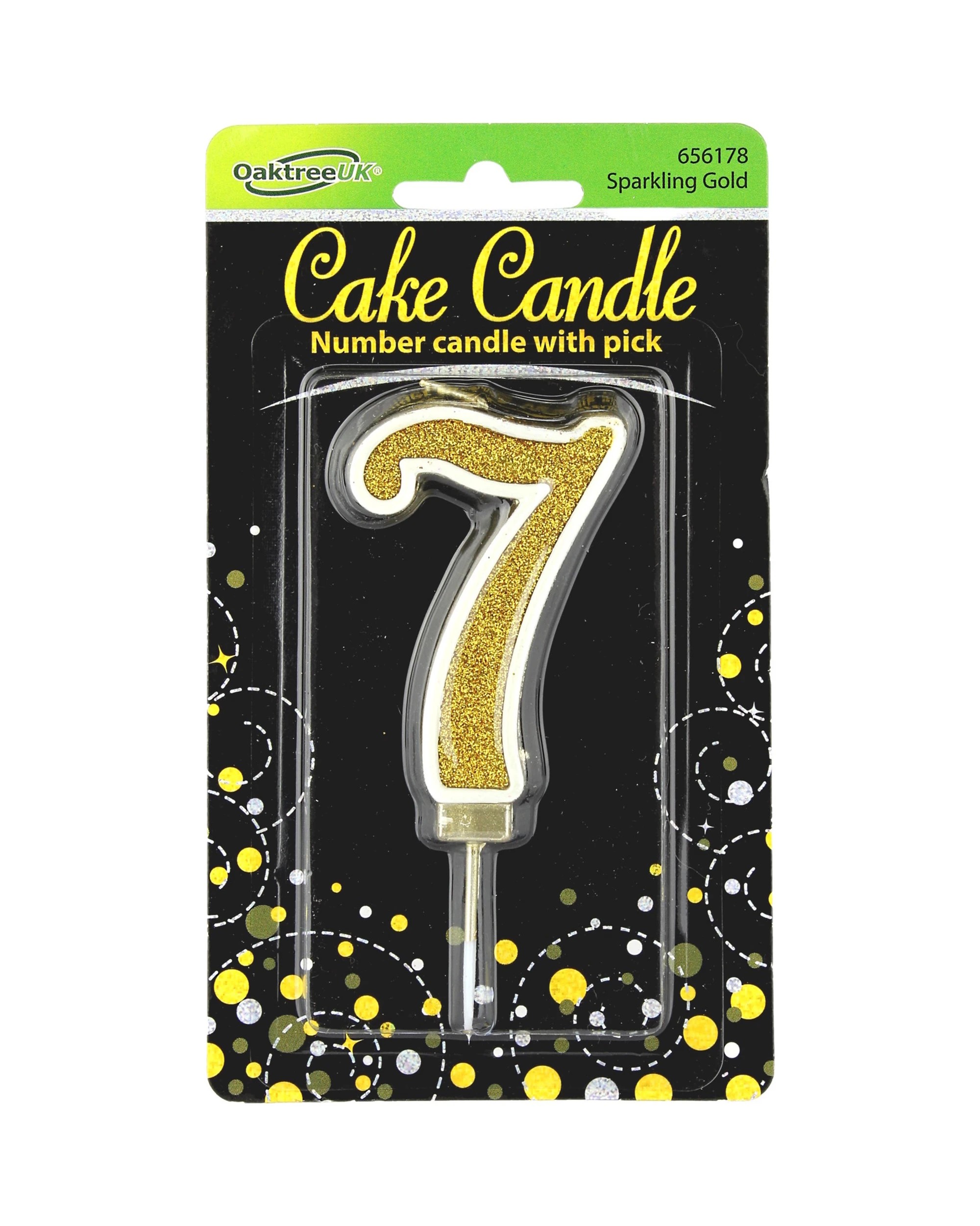 1 Alpen Sparkling Fizz Number 7 Candle - Gold, 1 of 1