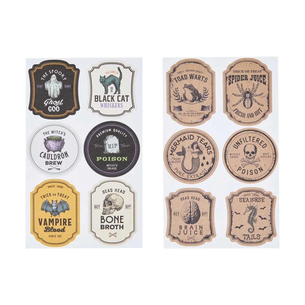 2 Halloween Craft Potion Bottle Stickers, 2 of 3