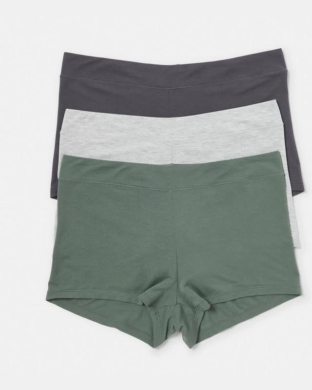 3 Pack Bamboo Blend Boyshort Br