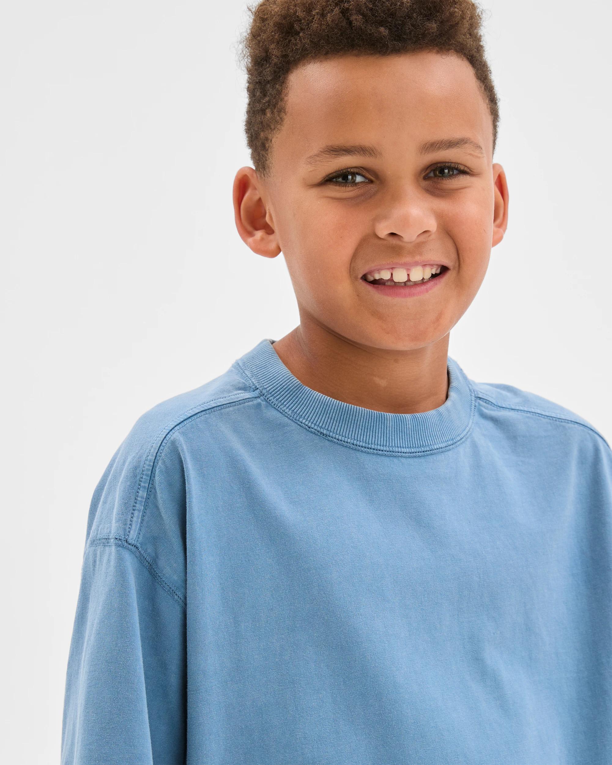 3 Target Kids Australian Cotton Oversized Washed T-Shirt BLUE, 3 of 6