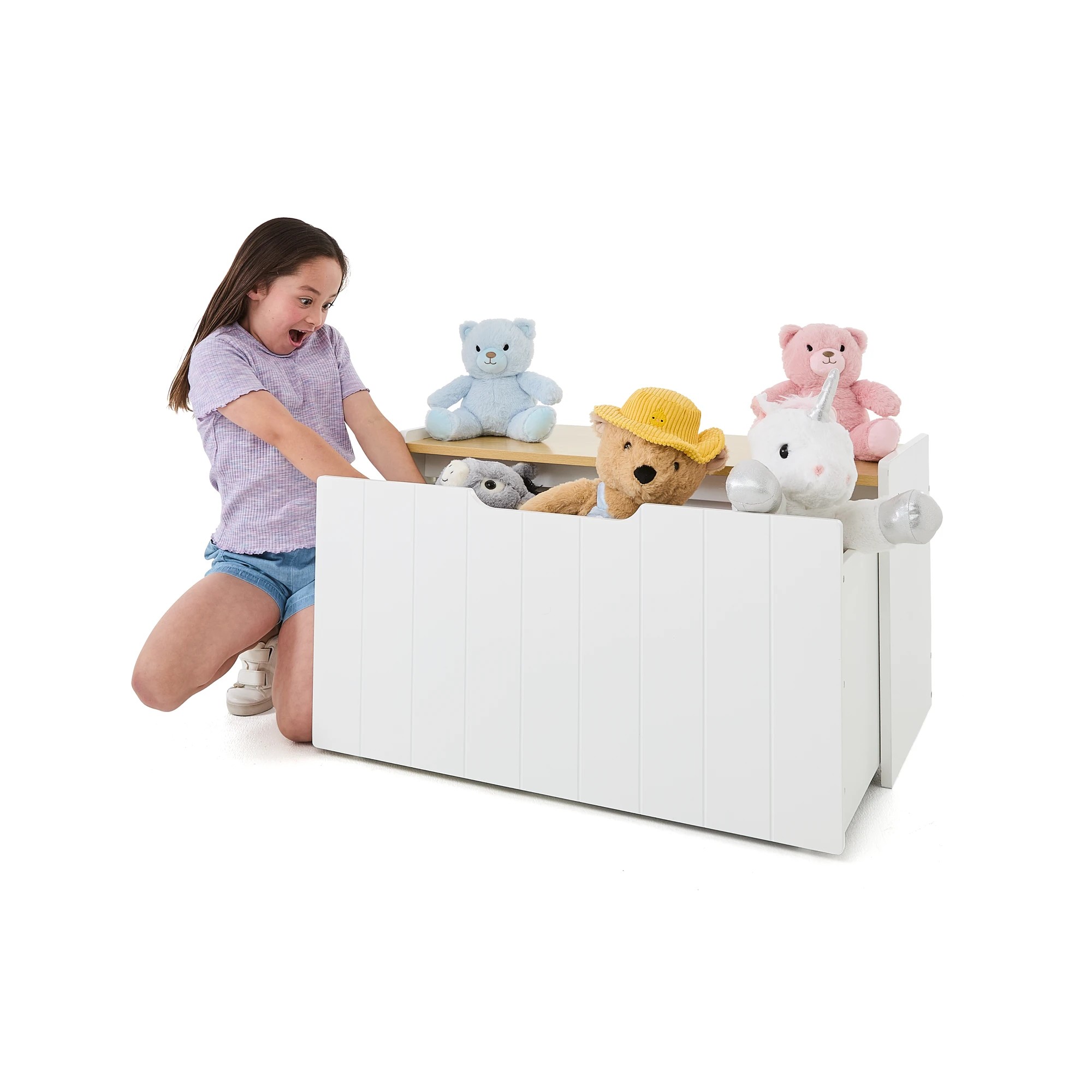 2 Wooden Toy Bench Chest, 2 of 10