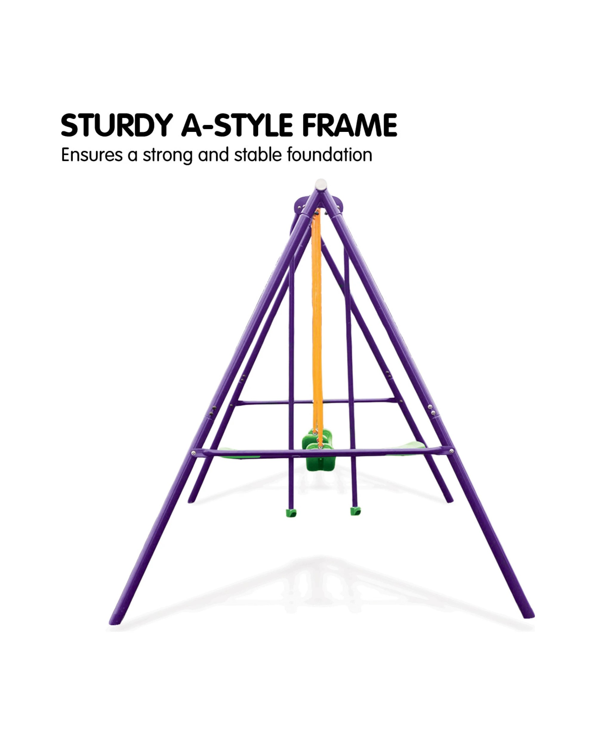 6 Kahuna Kids 4-seater Swing Set Purple Green, 6 of 8