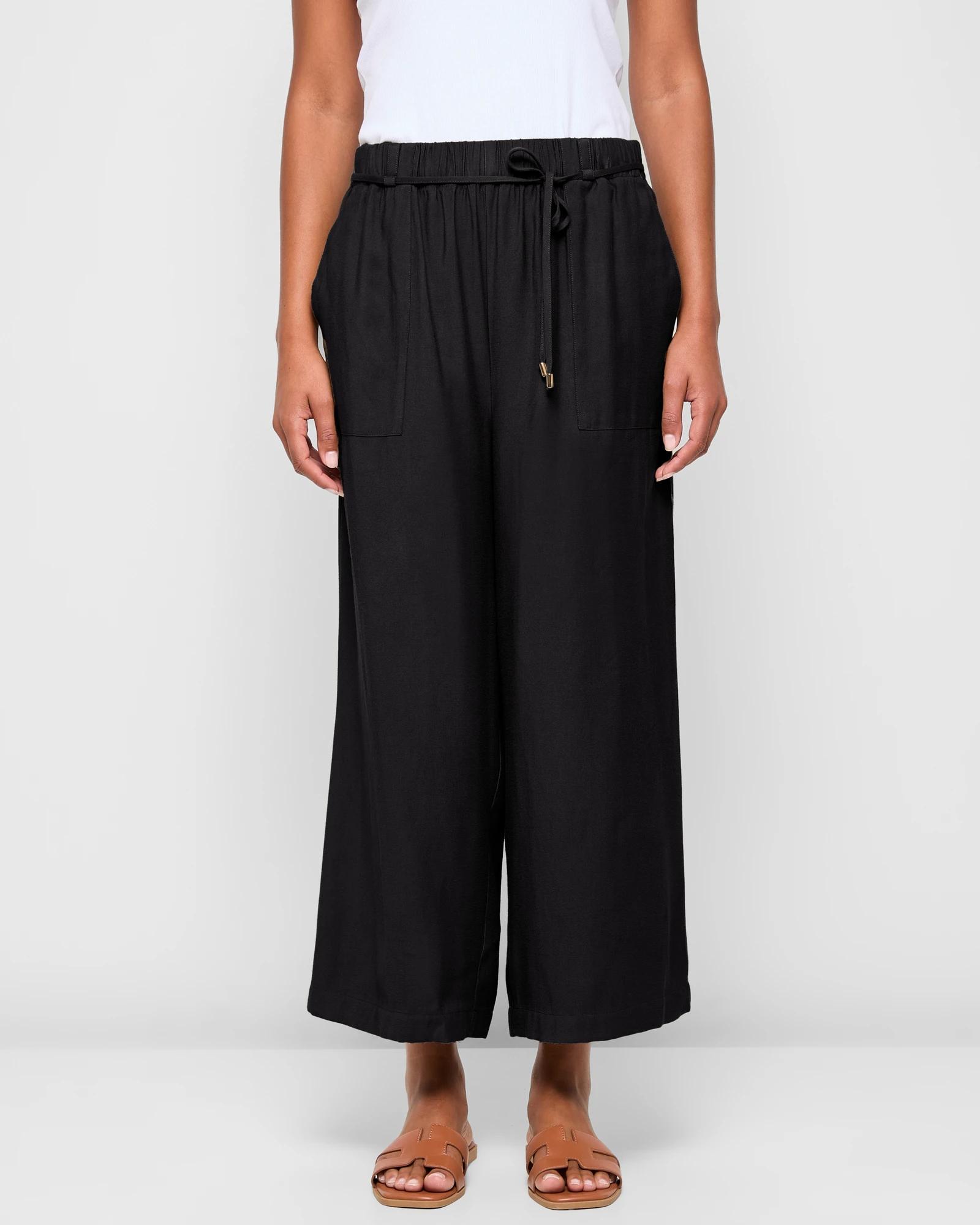 2 Target Soft Wide Leg Pants BLACK, 2 of 5