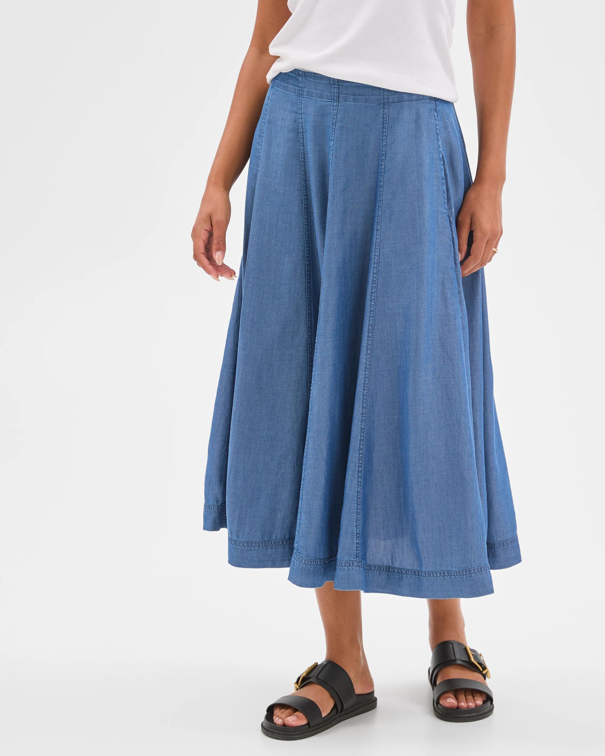 7 Target Woman Full Panel Midi Skirt CHAMBRAY, 7 of 7