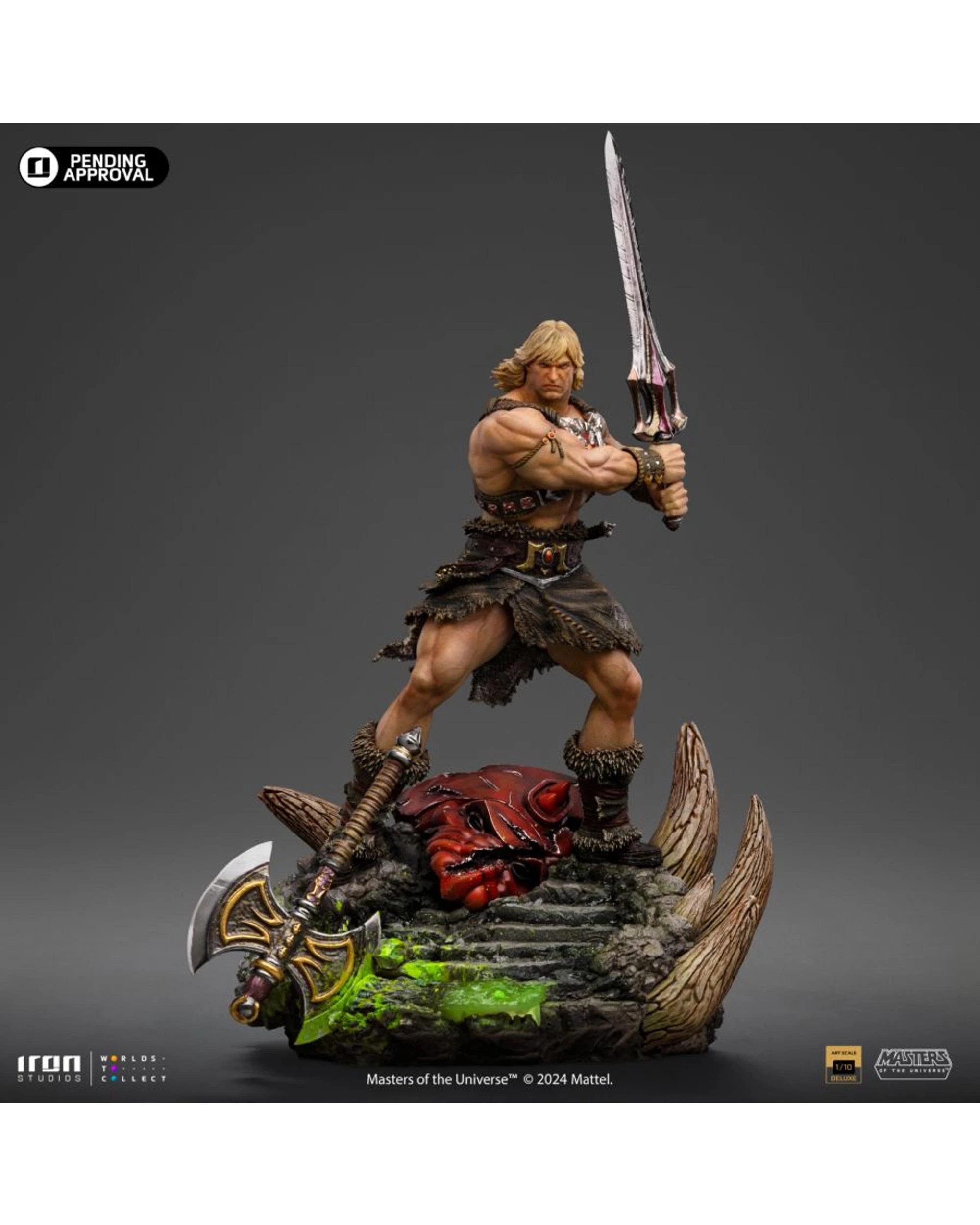 2 Iron Studios Masters of the Universe He-Man Unleashed Deluxe 1:10 Scale Statue, 2 of 10