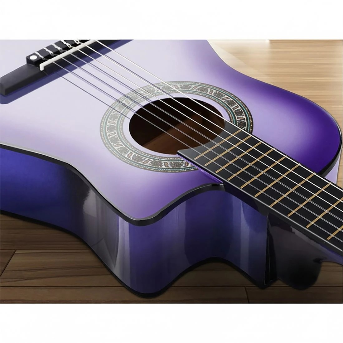 5 Alpha 34 Inch Classical Guitar Wooden Body Nylon String w/ Stand Beignner - Multi, 5 of 6