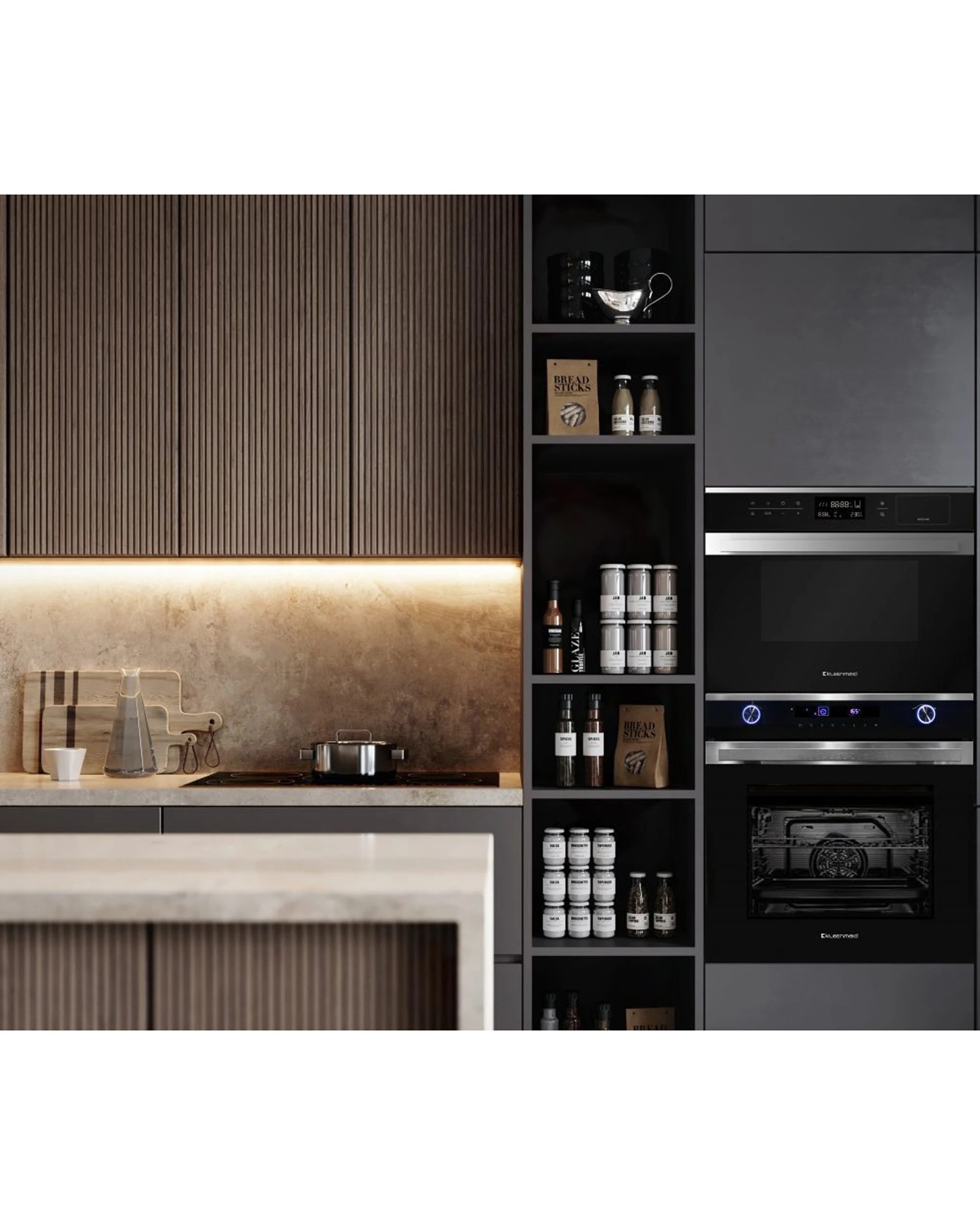 2 Kleenmaid Built-In Multifunction Electric Oven 82L 60cm Stainless Steel Black, 2 of 4