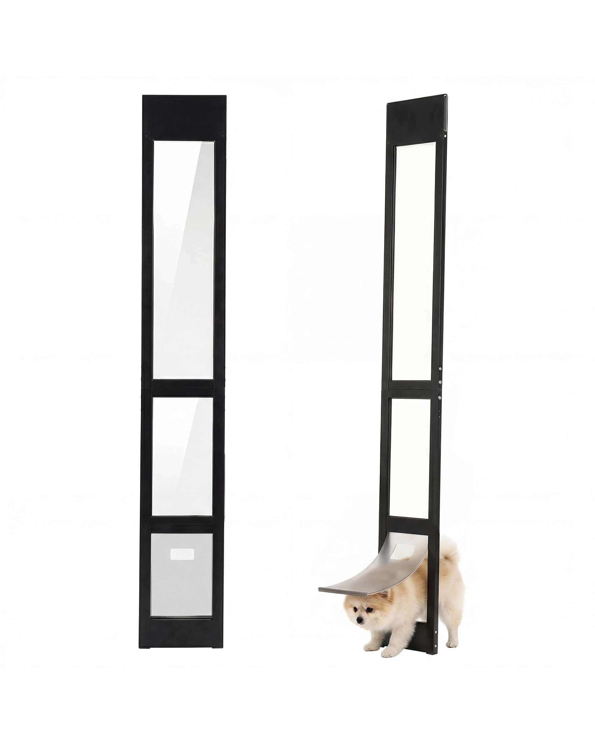 1 Advwin Aluminum Doggy Door for Sliding Glass Door Adjustable Height, 1 of 7