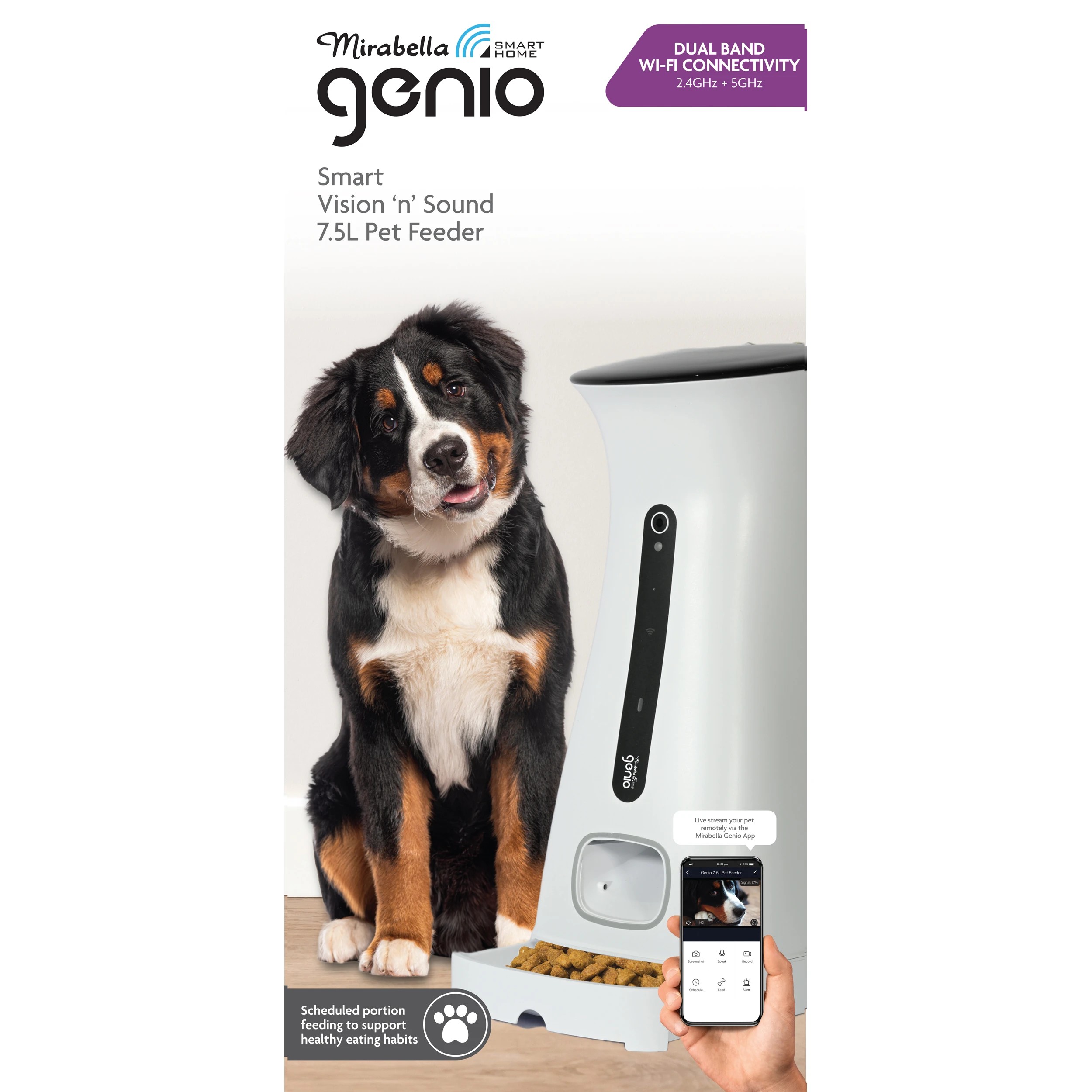 1 7.5L Mirabella Genio Smart Vision ‘n’ Sound Pet Feeder, 1 of 9