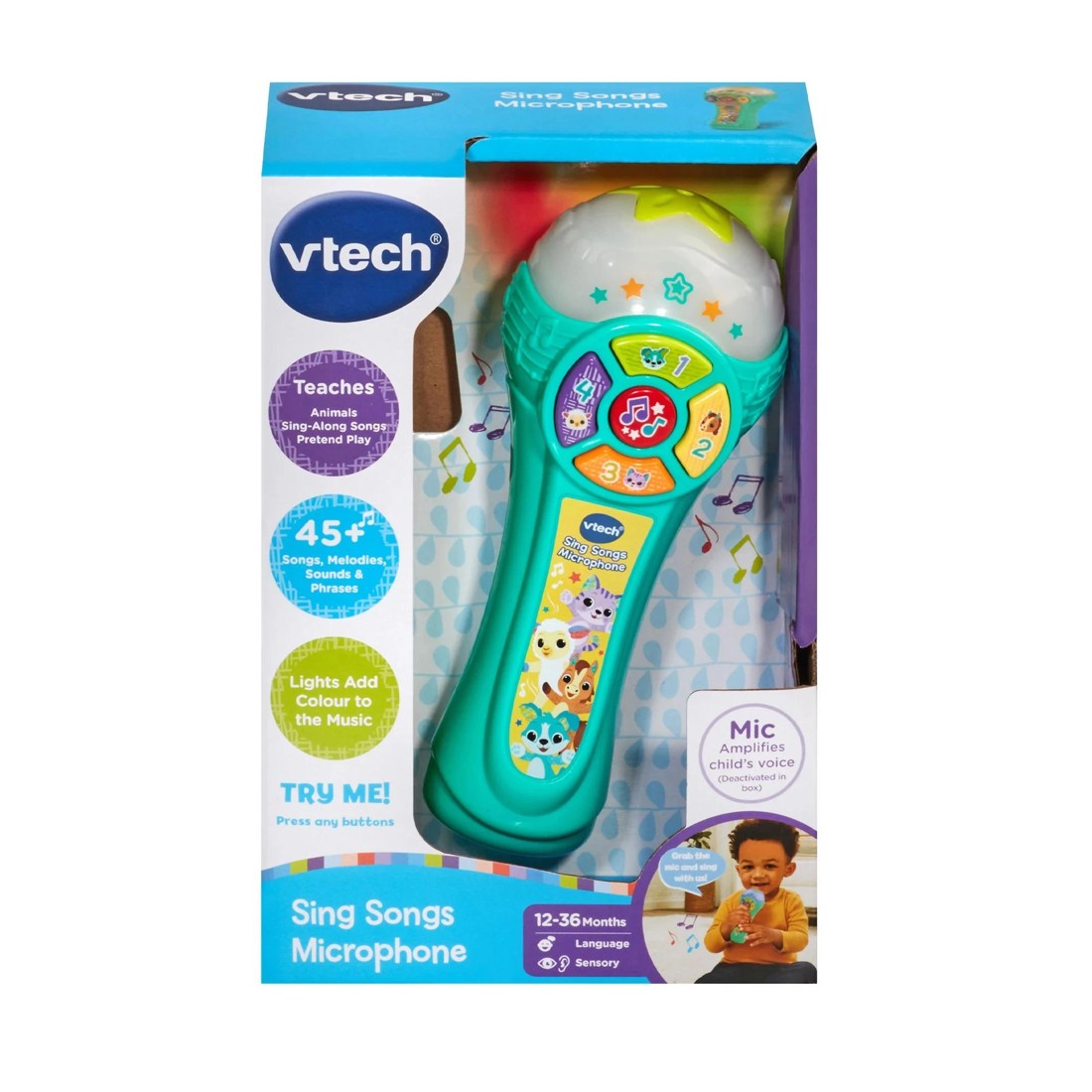 1 VTech Sing Songs Microphone - Green, 1 of 4
