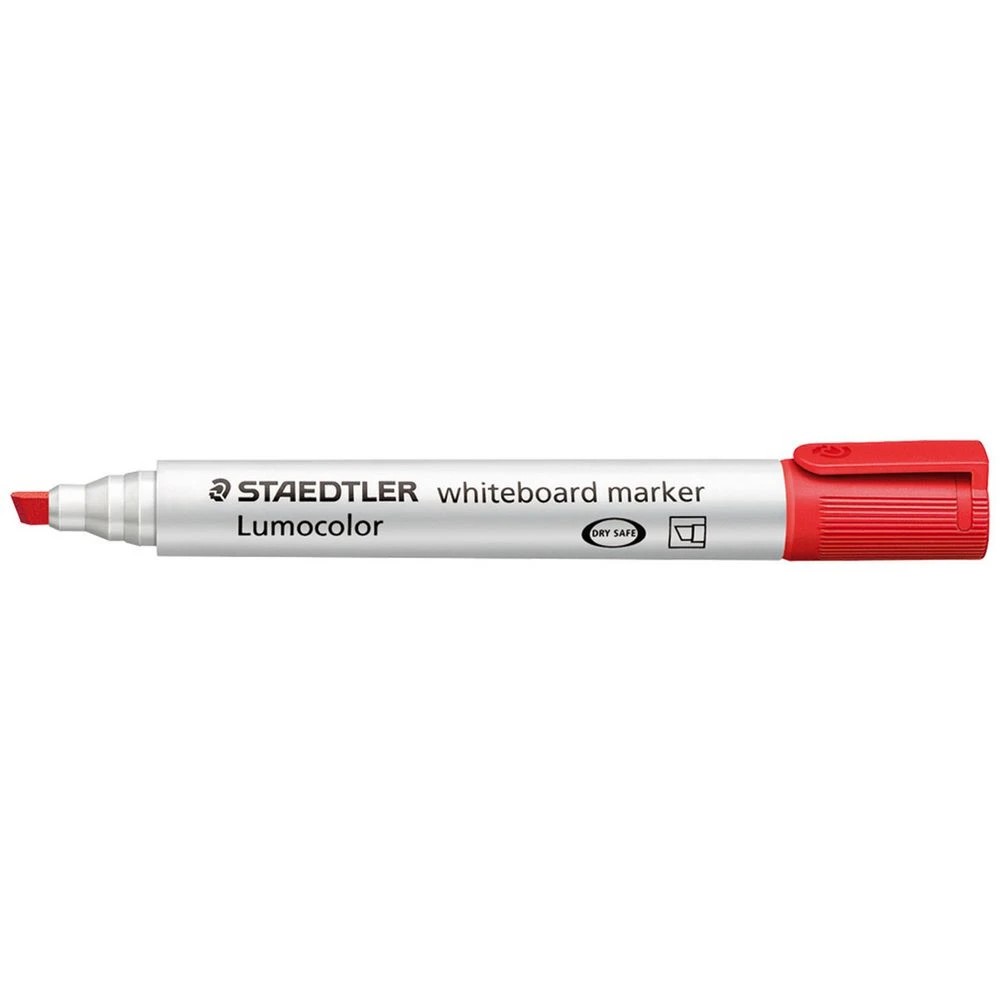 1 Staedtler Lumocolor Whiteboard Marker Chisel Red, 1 of 4