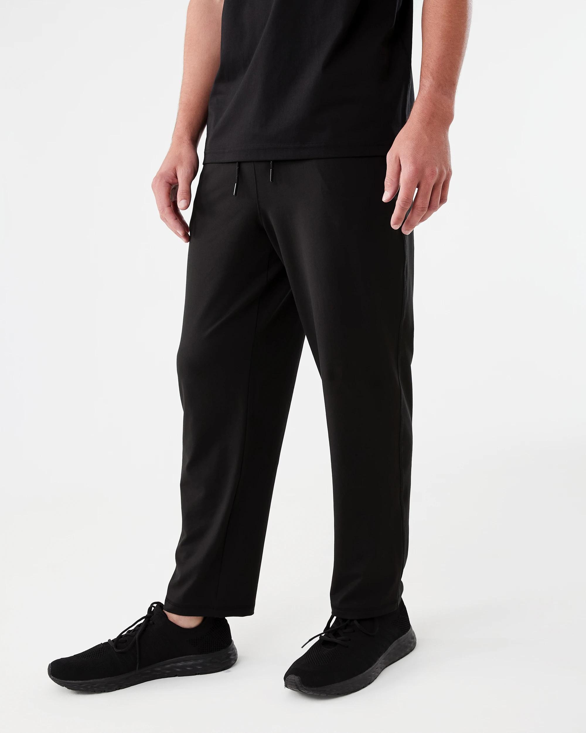2 Active Mens Travel Trackpants Black, 2 of 6