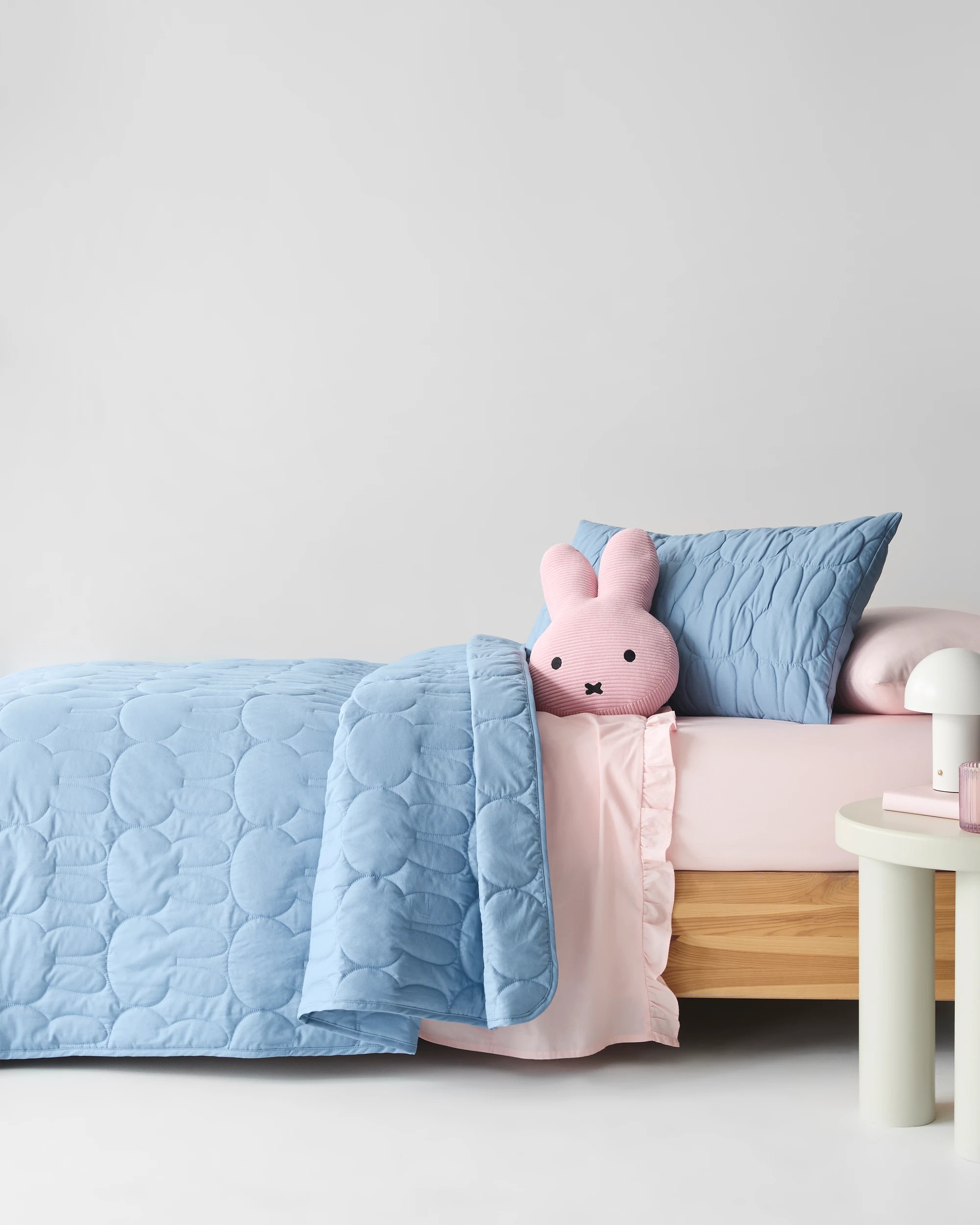 1 Miffy Kids Coverlet Set - Queen Bed - Blue, 1 of 9